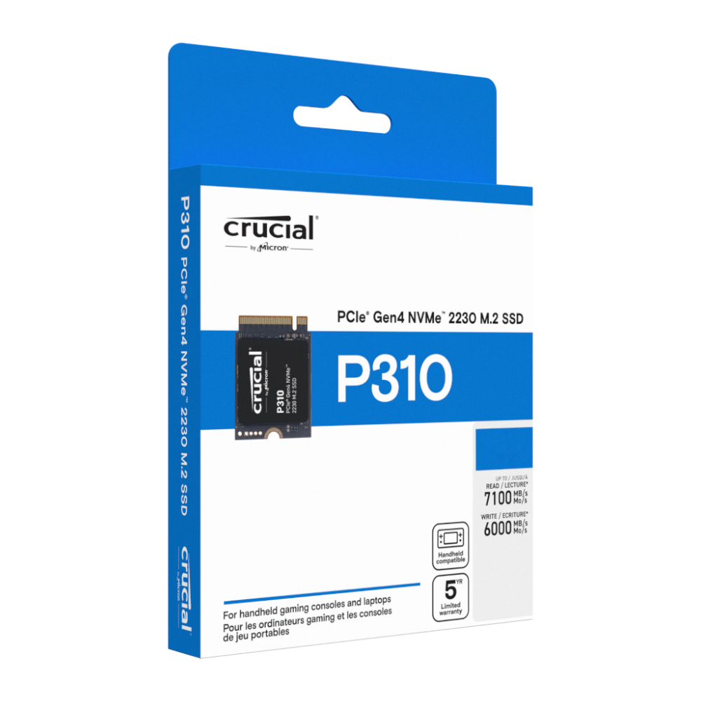 CT2000P310SSD2_wr_06a Crucial P310 2TB PCIe Gen4 2230 NVMe M.2 SSD