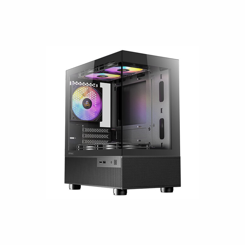 CX200M-ELITE-B_wr_01 Antec CX200M Elite Micro-ATX | ITX RGB Mini-Tower Gaming Chassis - Black