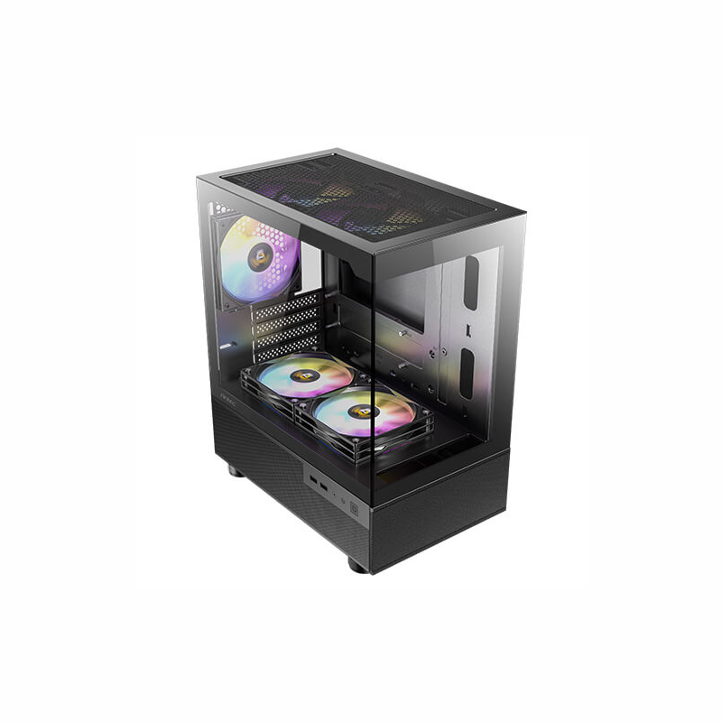 CX200M-ELITE-B_wr_02 Antec CX200M Elite Micro-ATX | ITX RGB Mini-Tower Gaming Chassis - Black