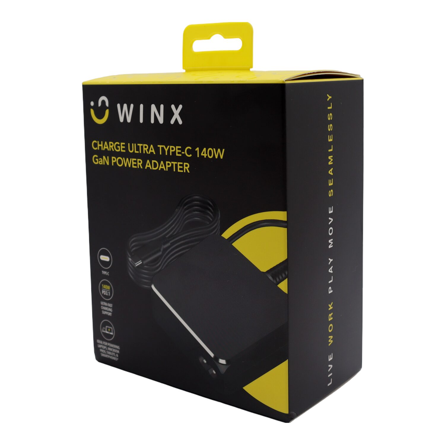 DC105-wr-01 WINX CHARGE Ultra Type-C 140W GaN Power Adapter