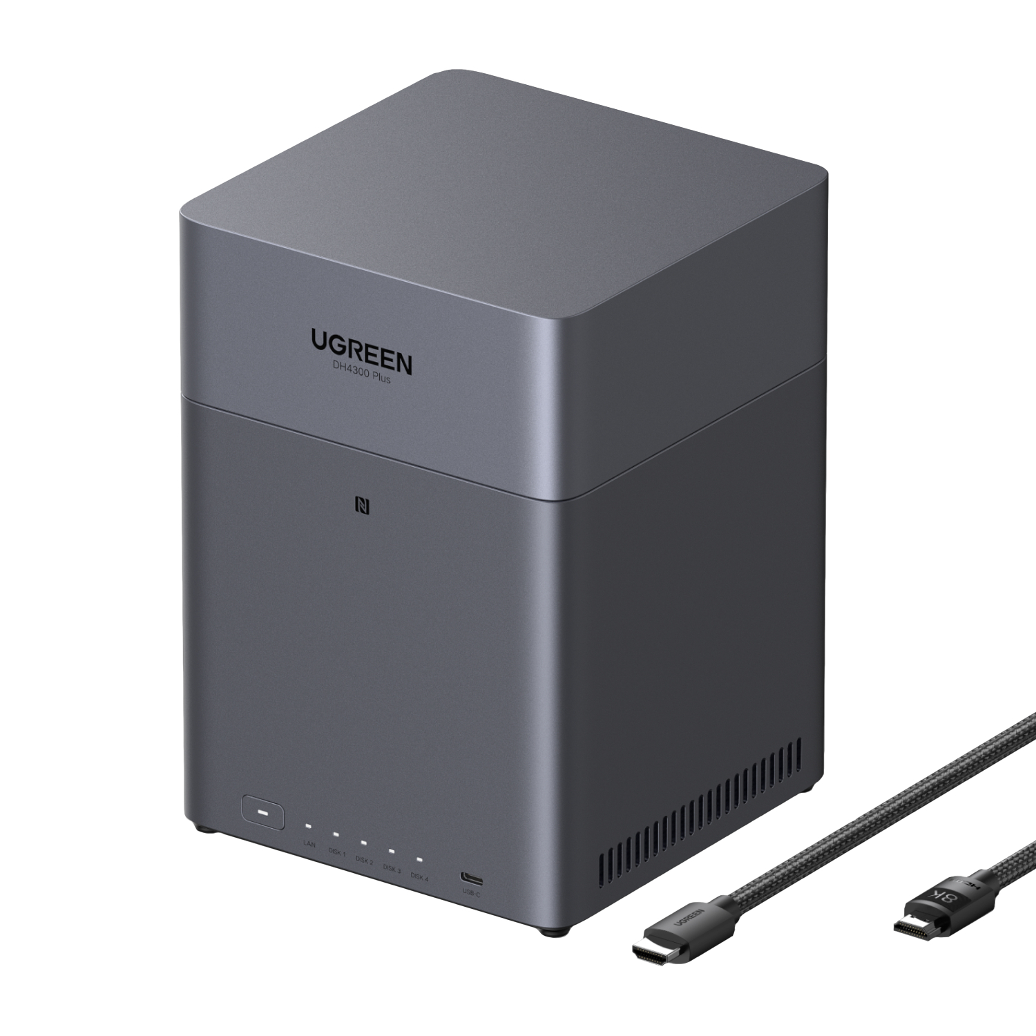 DH4300PLUS-85660_UGreen-DH4300-PLUS-4-Bay-NAS-Storage-Grey_wr_01a UGREEN DH4300 PLUS 4-Bay NAS Storage
