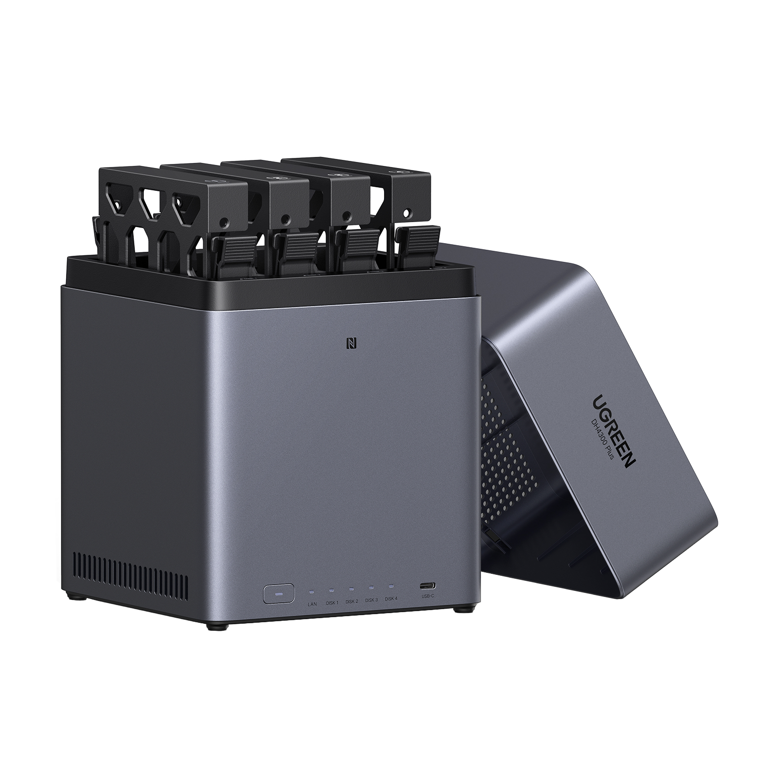 DH4300PLUS-85660_UGreen-DH4300-PLUS-4-Bay-NAS-Storage-Grey_wr_02a UGREEN DH4300 PLUS 4-Bay NAS Storage