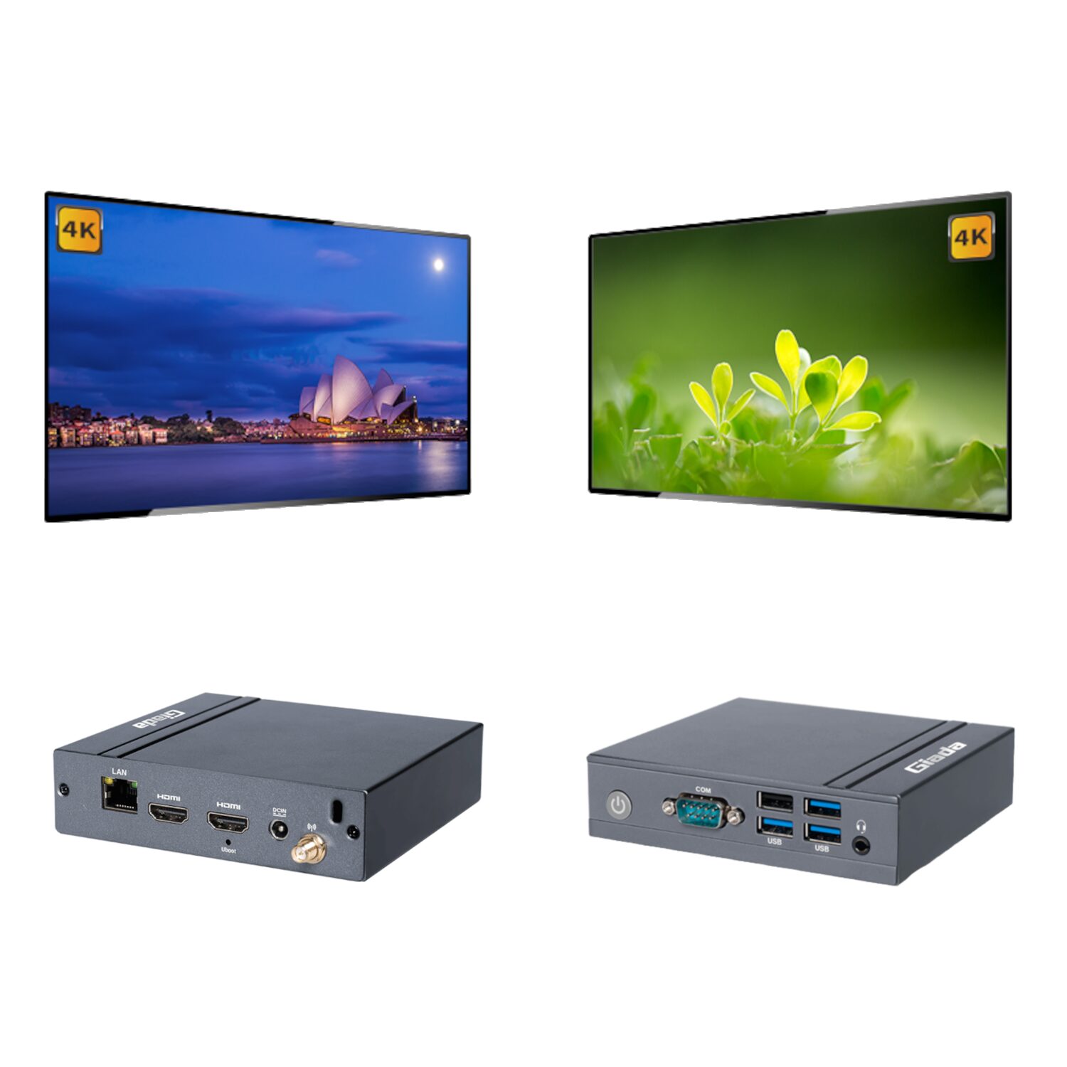 DN24-CM4-wr-04 Giada DN24 Raspberry Pi Compact Signage Player - CM4 Lite