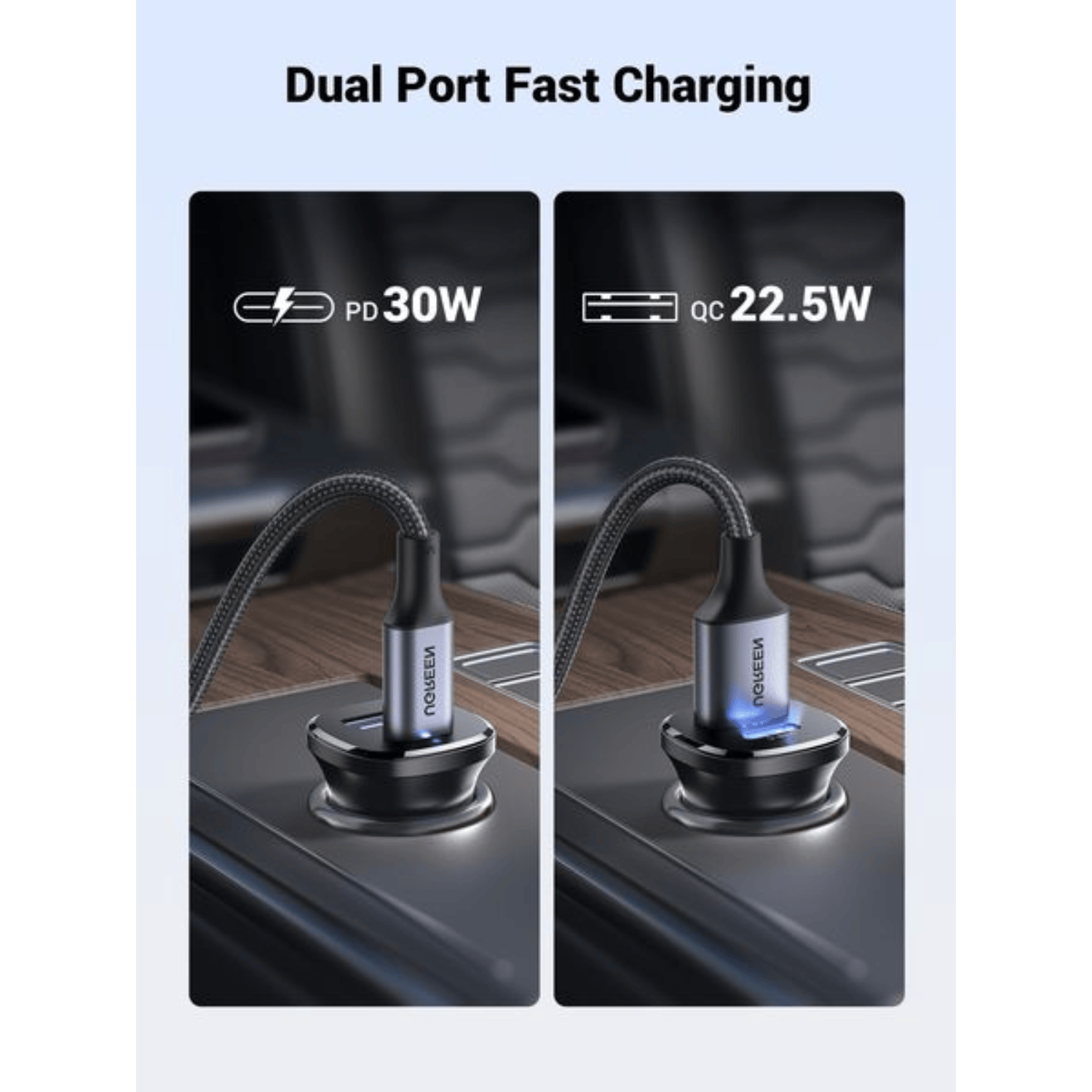 EC305-25845_UGREEN_Car_Charger_Fast_Charging_30W_2Po_wr_06 UGREEN Car Charger Fast Charging 30W 2Ports