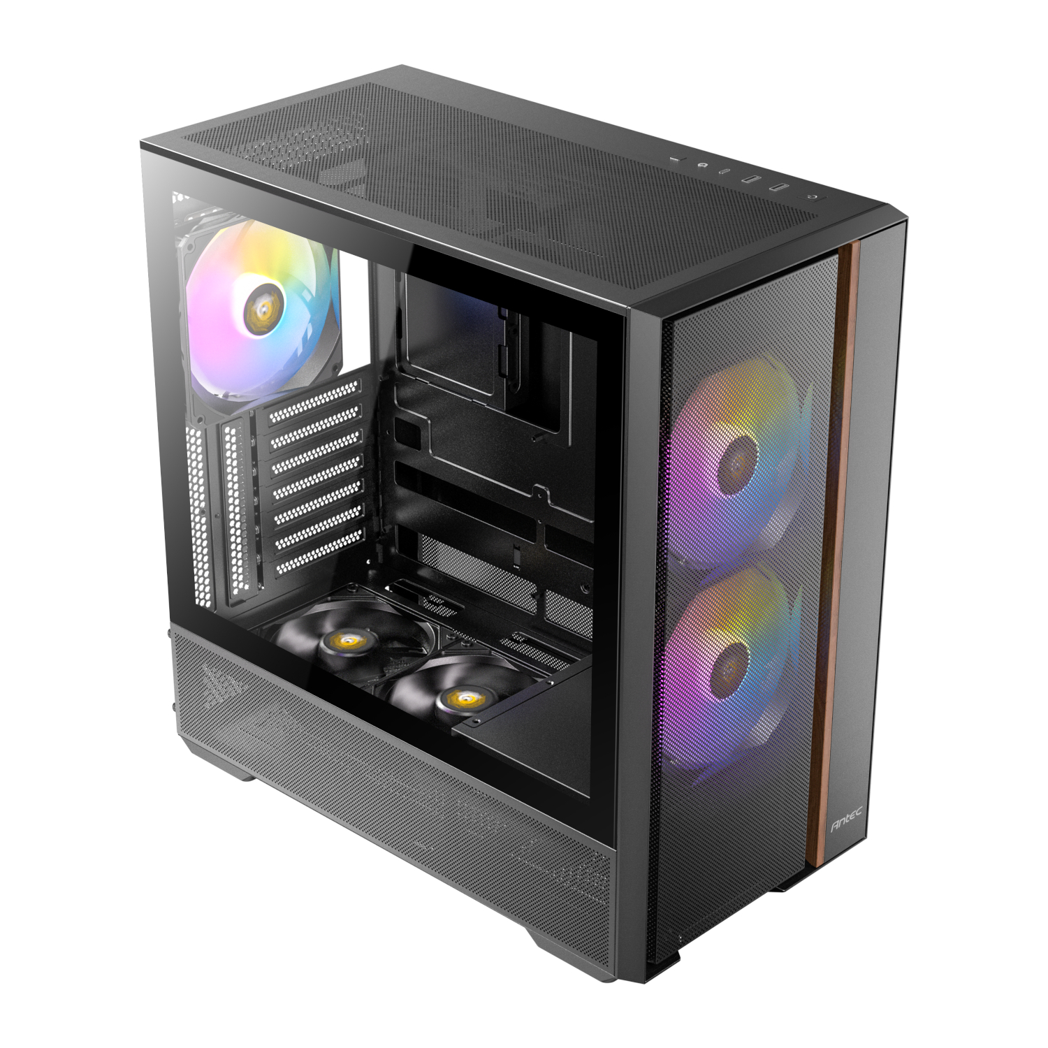 FLUX-REAR_Antec-FLUX-Rear-ARGB-ATX-Mid-Tower-Gaming-Chassis-Black_wr_04a Antec FLUX Rear ARGB ATX Mid Tower Gaming Chassis - Black