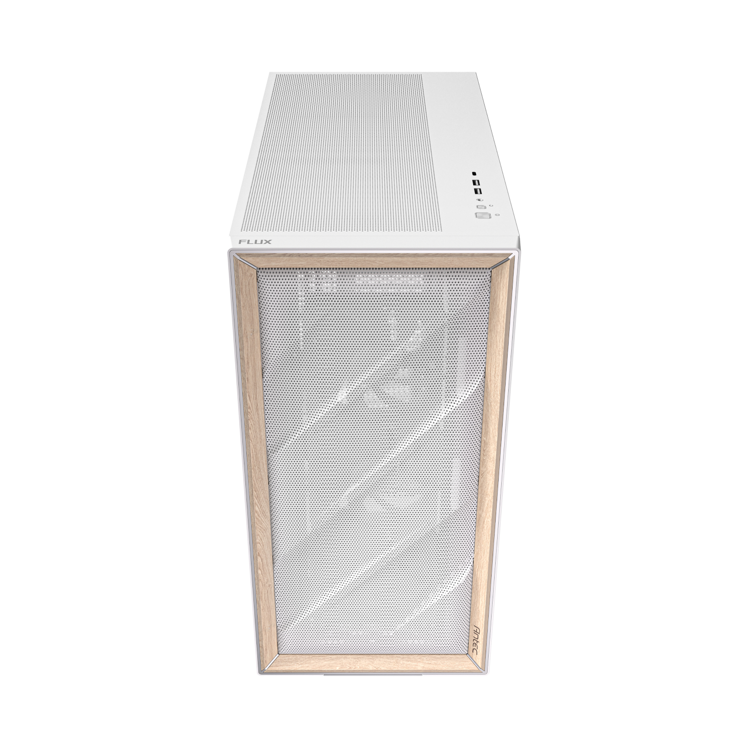 FLUX_white_wr_02 Antec FLUX Mid-Tower E-ATX Gaming Chassis Wood Front Panel - White