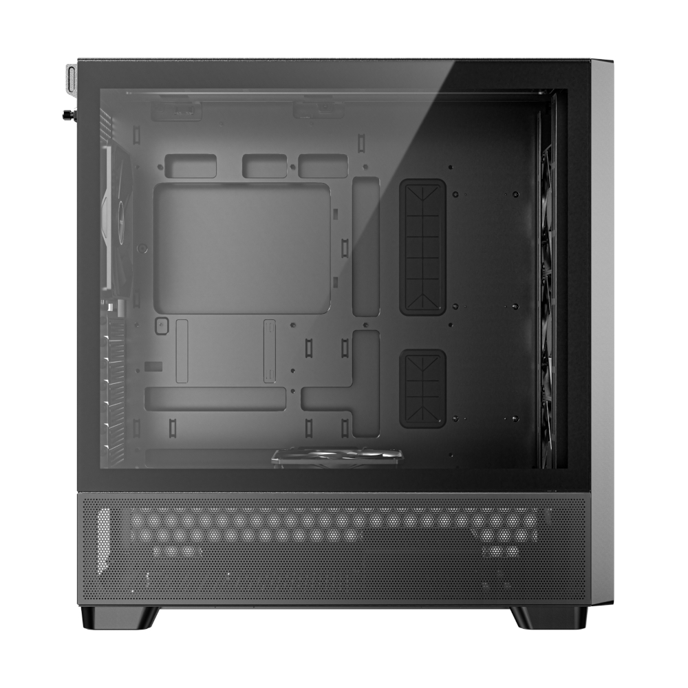 FLUX_wr_11 Antec FLUX ATX WOOD Mid Tower Gaming Chassis – Black