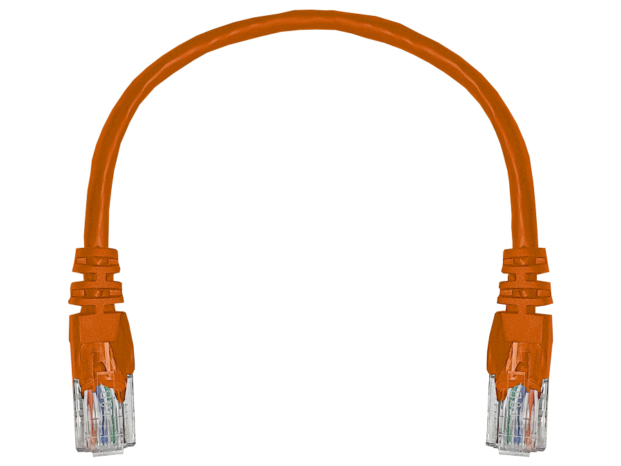 FLY-0.2O Linkbasic 22cm UTP Cat5e Flylead Orange