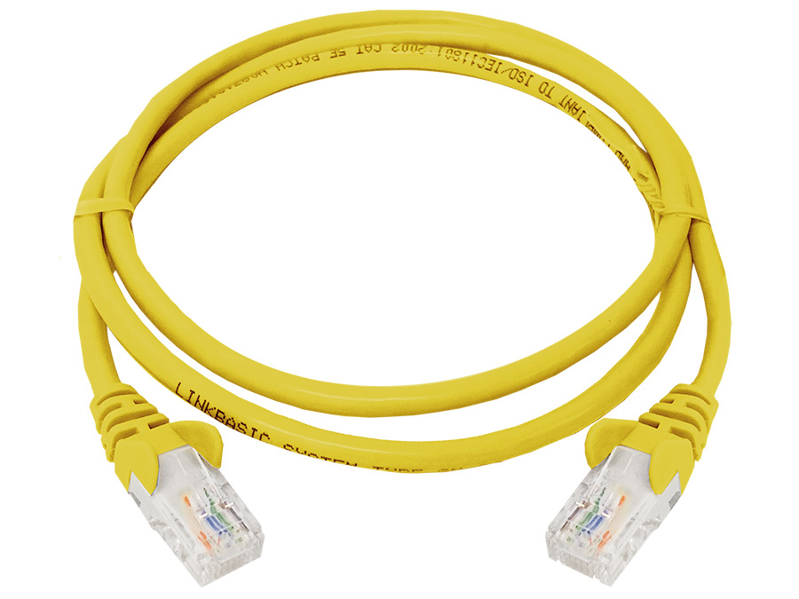 FLY-1Y Linkbasic 1 Metre UTP Cat5e Flylead Yellow