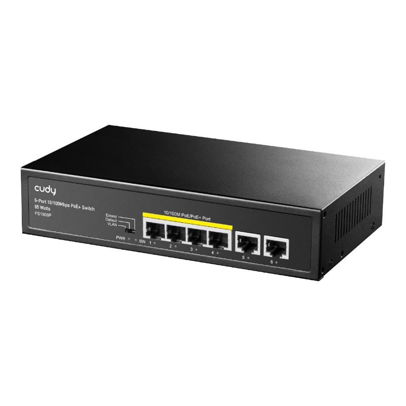 FS1006P_wr_02 Cudy 6-Port Ethernet Unmanaged Switch - 4 Ports POE