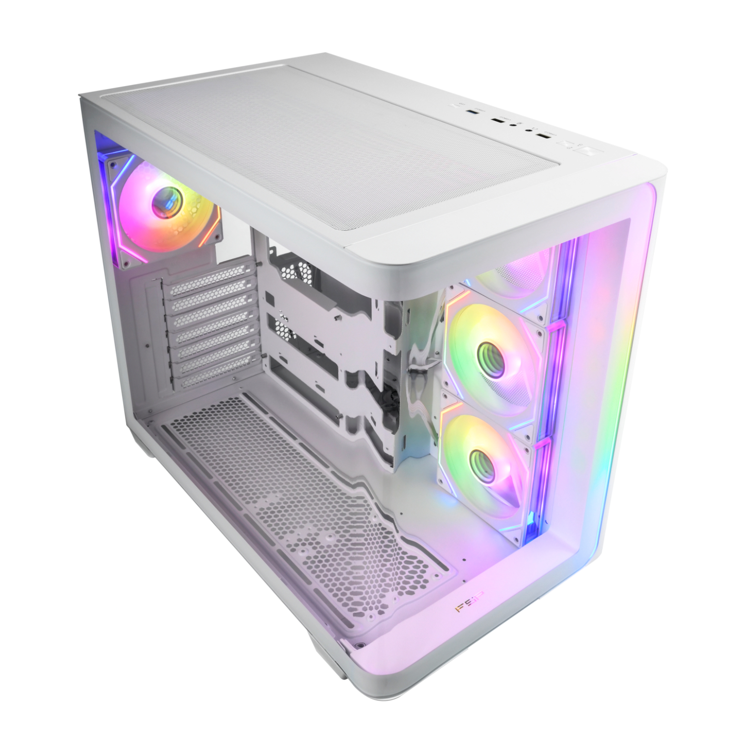 FSP_M580-WA_FSP-M580-ARGB-ATX-Mid-Tower-Gaming-Chassis-–-White_wr_01a FSP M580 ARGB ATX Mid Tower Gaming Chassis - White