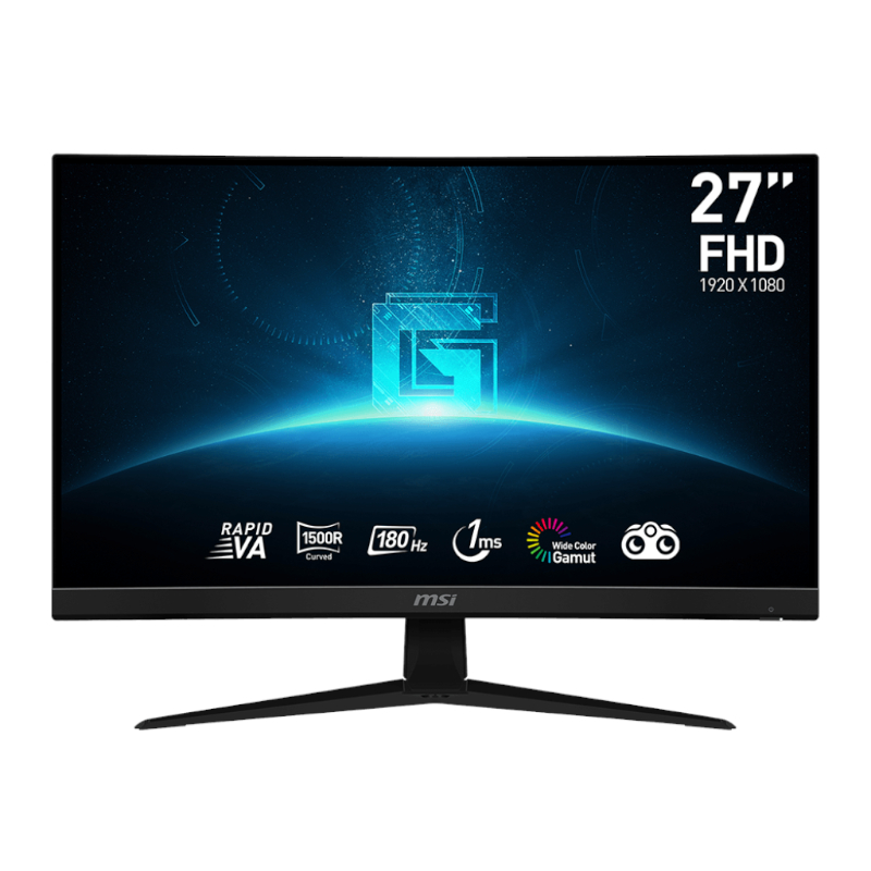 G27C4E3_wr_01 MSI G27C4 E3 27" Gaming Monitor 1920 x 1080 (FHD) VA 170Hz FreeSync Premium HDMI Displayport Tilt Black