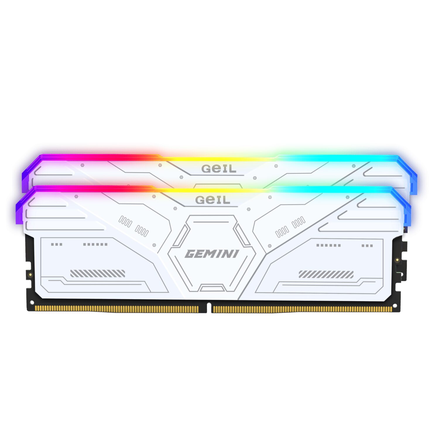 GAMSW532GB6000C38BDC-WR-01 GeiL Gemini RGB 32GB KIT(2X16GB) 6000MHz DDR5 Desktop Gaming Memory - White