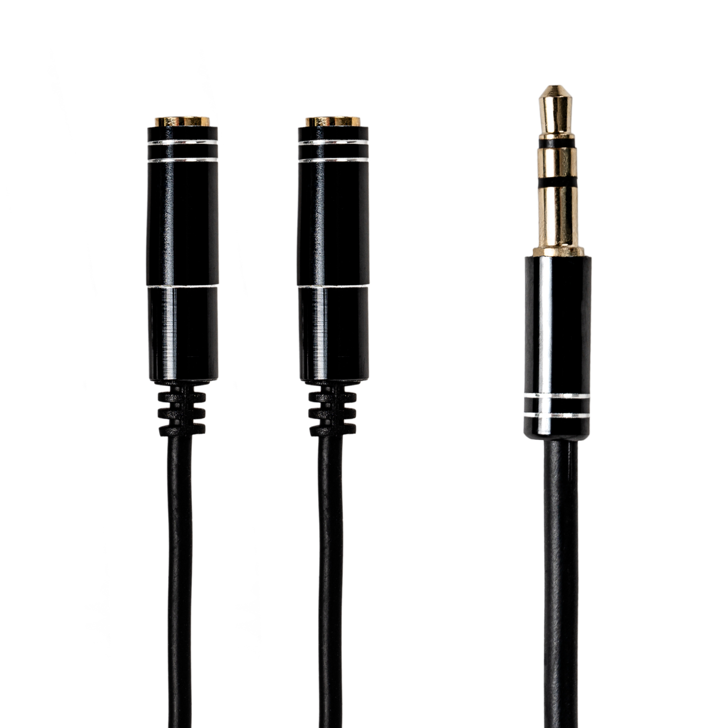 GAP35M2F_wr_01a Gizzu 3-Pole Audio Splitter Cable - Black