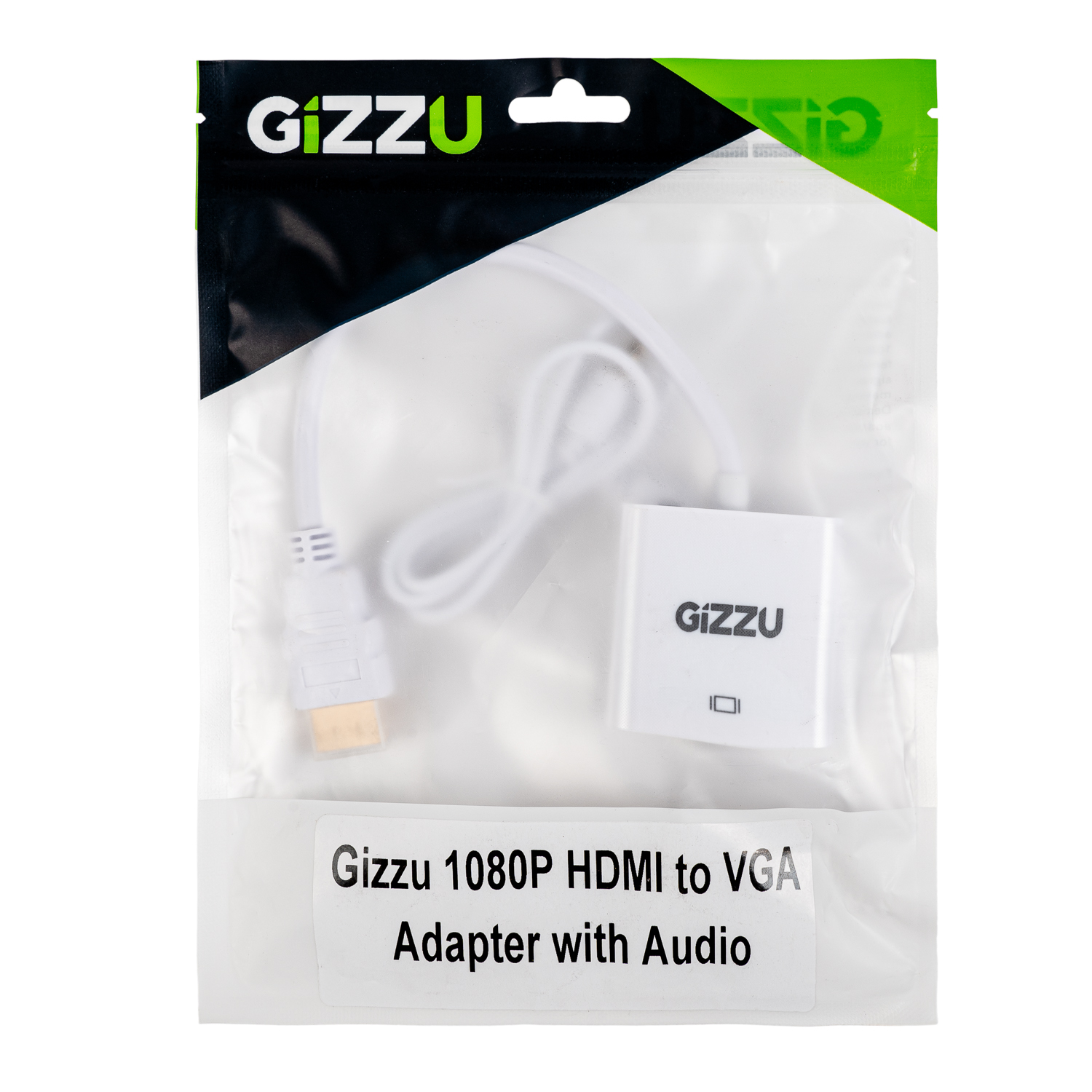 GAPHVA-wr-04 Gizzu 1080P HDMI to VGA Adapter with Audio