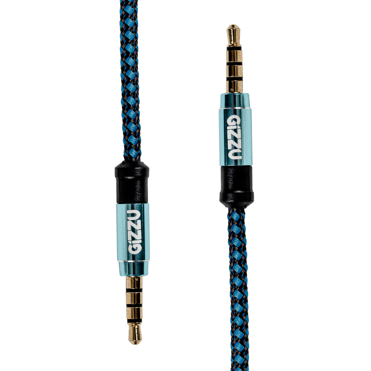 GCP35MM4_wr_02a Gizzu 3.5mm AUX Cable 1.5m - Black/Blue