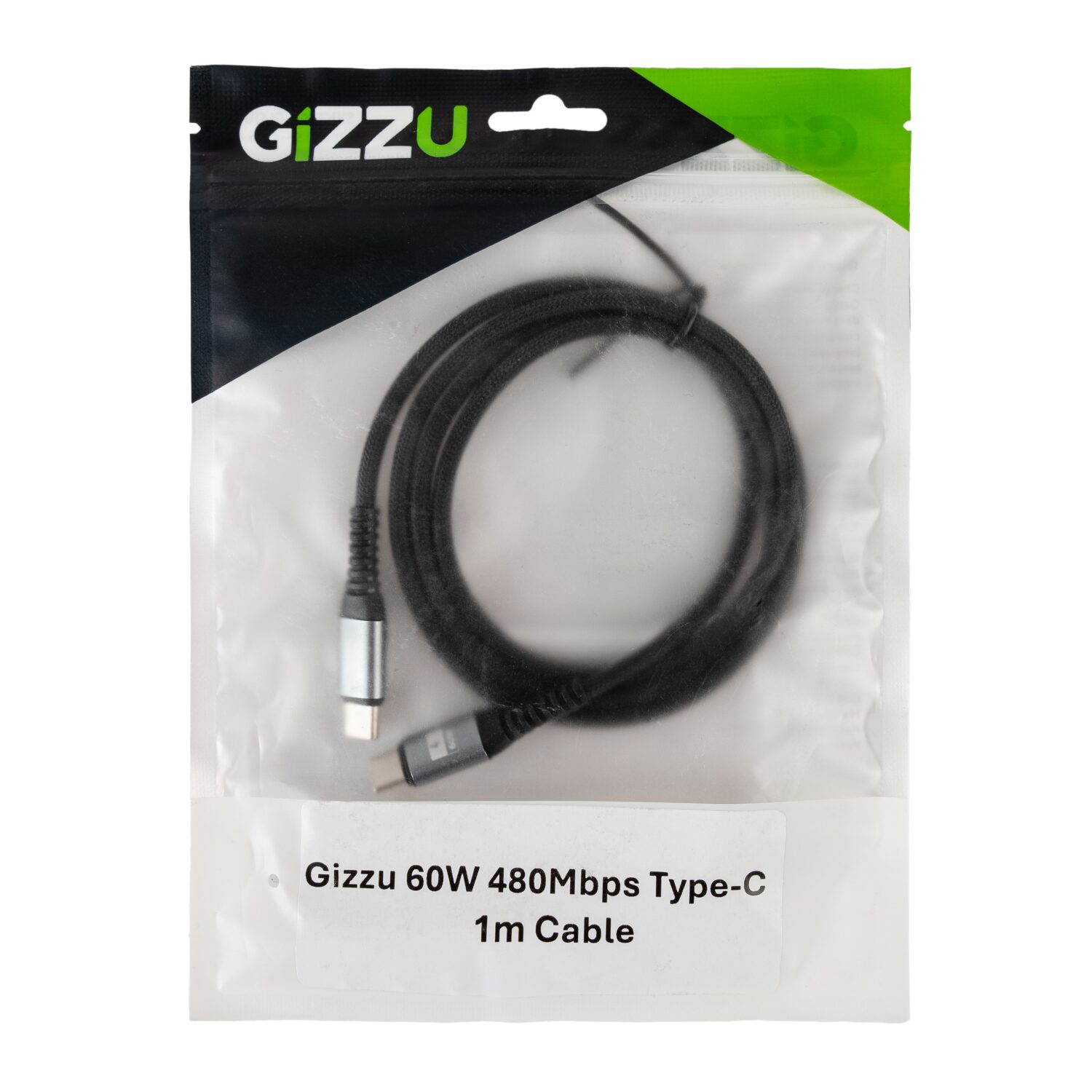GCPCC060048G-01-wr-01 GIZZU 60W 480Mbps Type-C 1m Cable