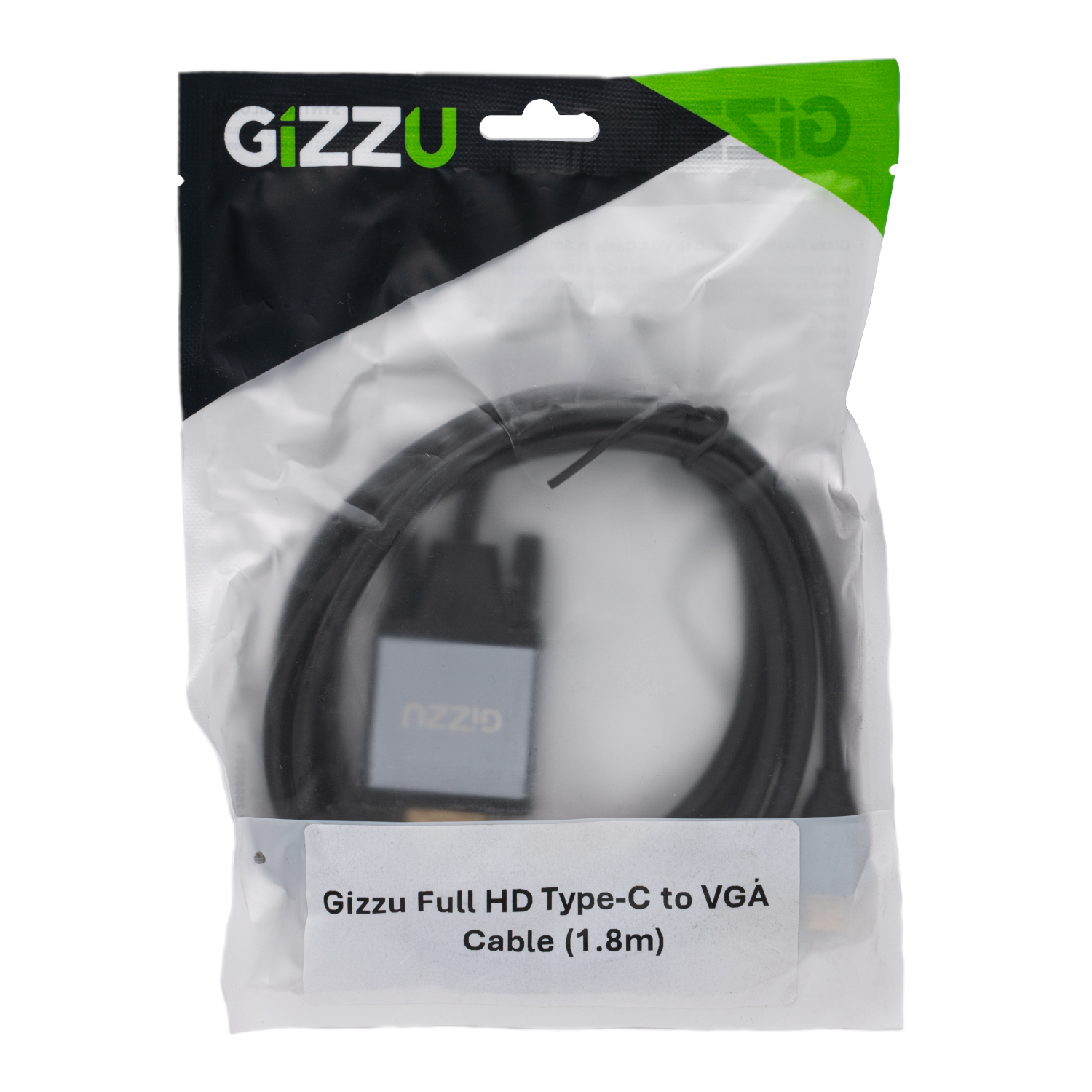 GCPCV18_Gizzu-Full-HD-Type-C-to-VGA-Cable-1.8m-Black_wr_01a Gizzu Full HD Type-C to VGA Cable (1.8m) - Black