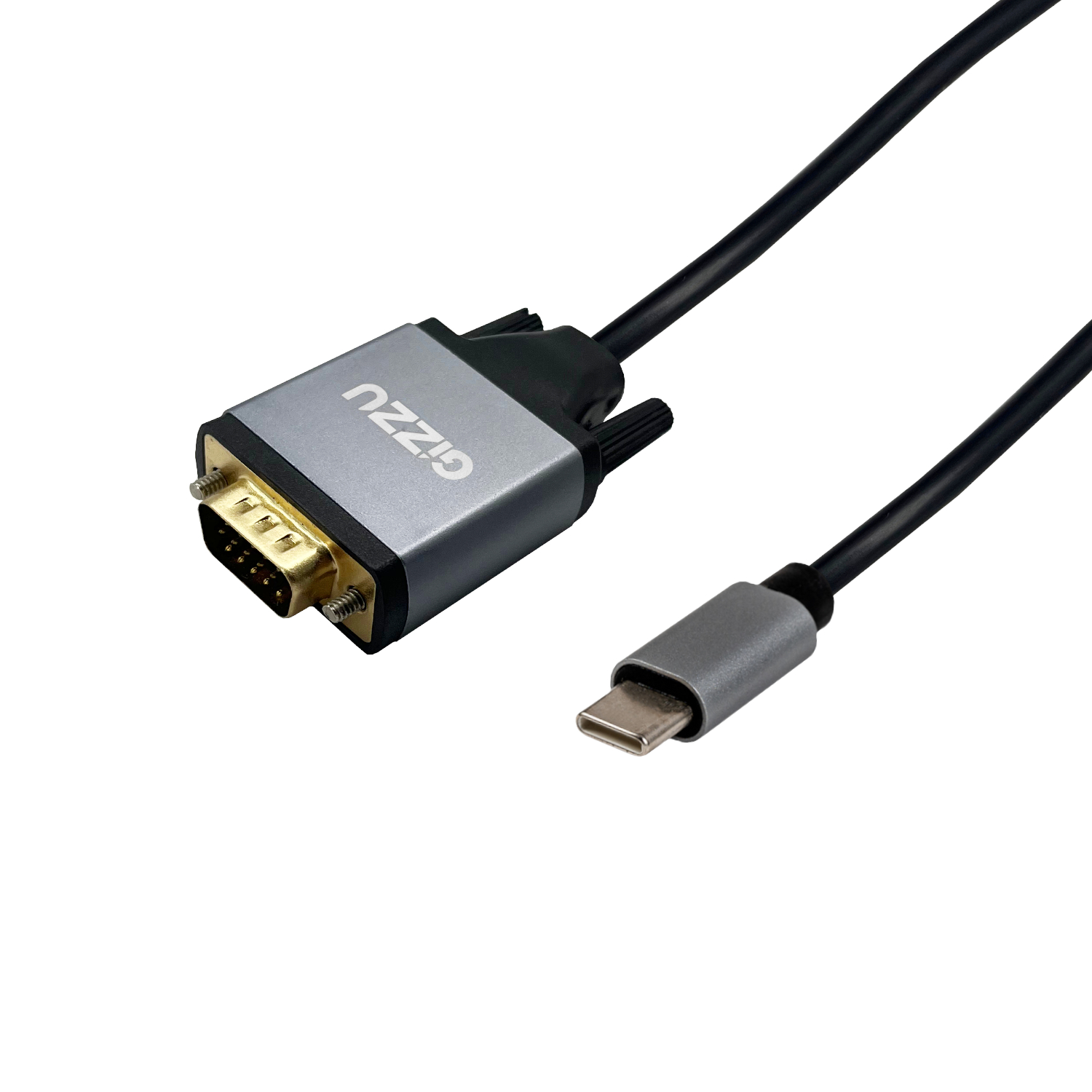 GCPCV18_Gizzu-Full-HD-Type-C-to-VGA-Cable-1.8m-Black_wr_02a Gizzu Full HD Type-C to VGA Cable (1.8m) - Black