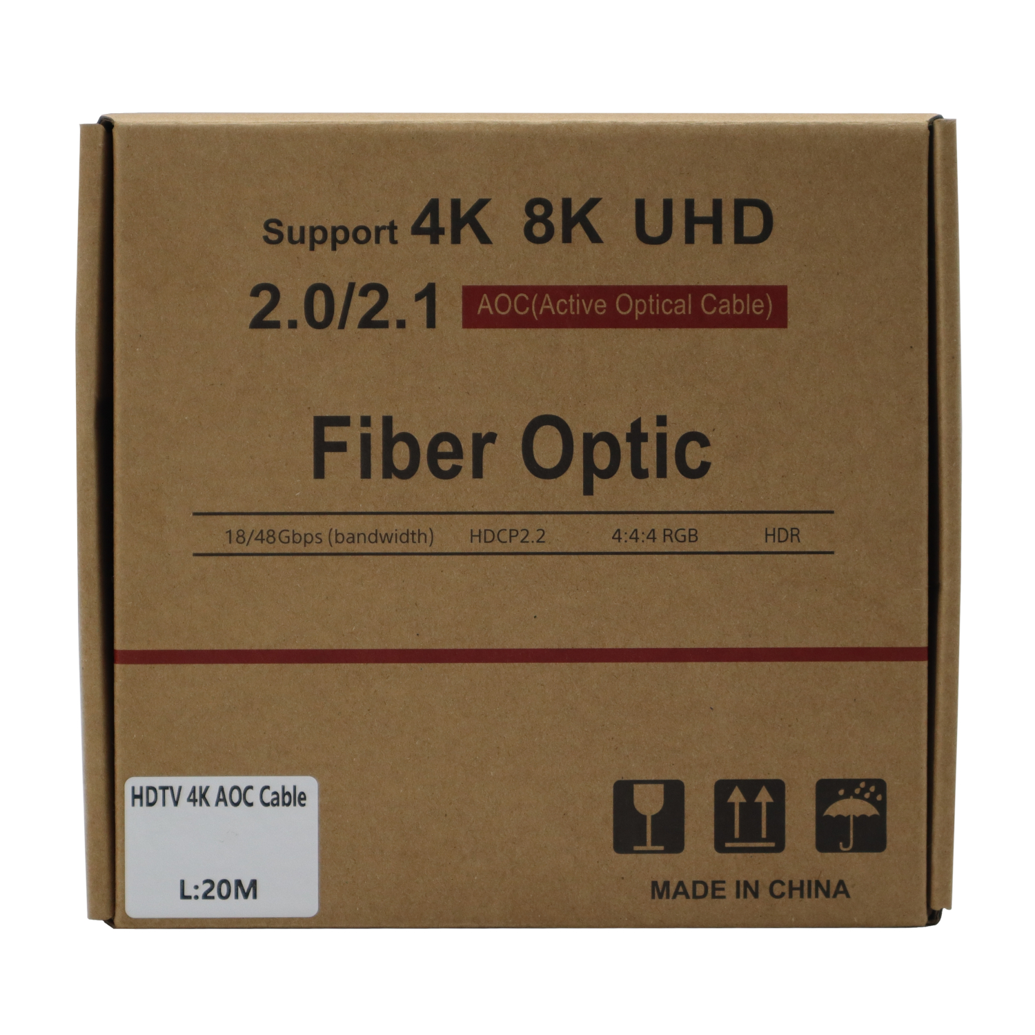 GCPHHA20_wr_01 GIZZU 4K Active fibre Optic HDMI Cable 20m