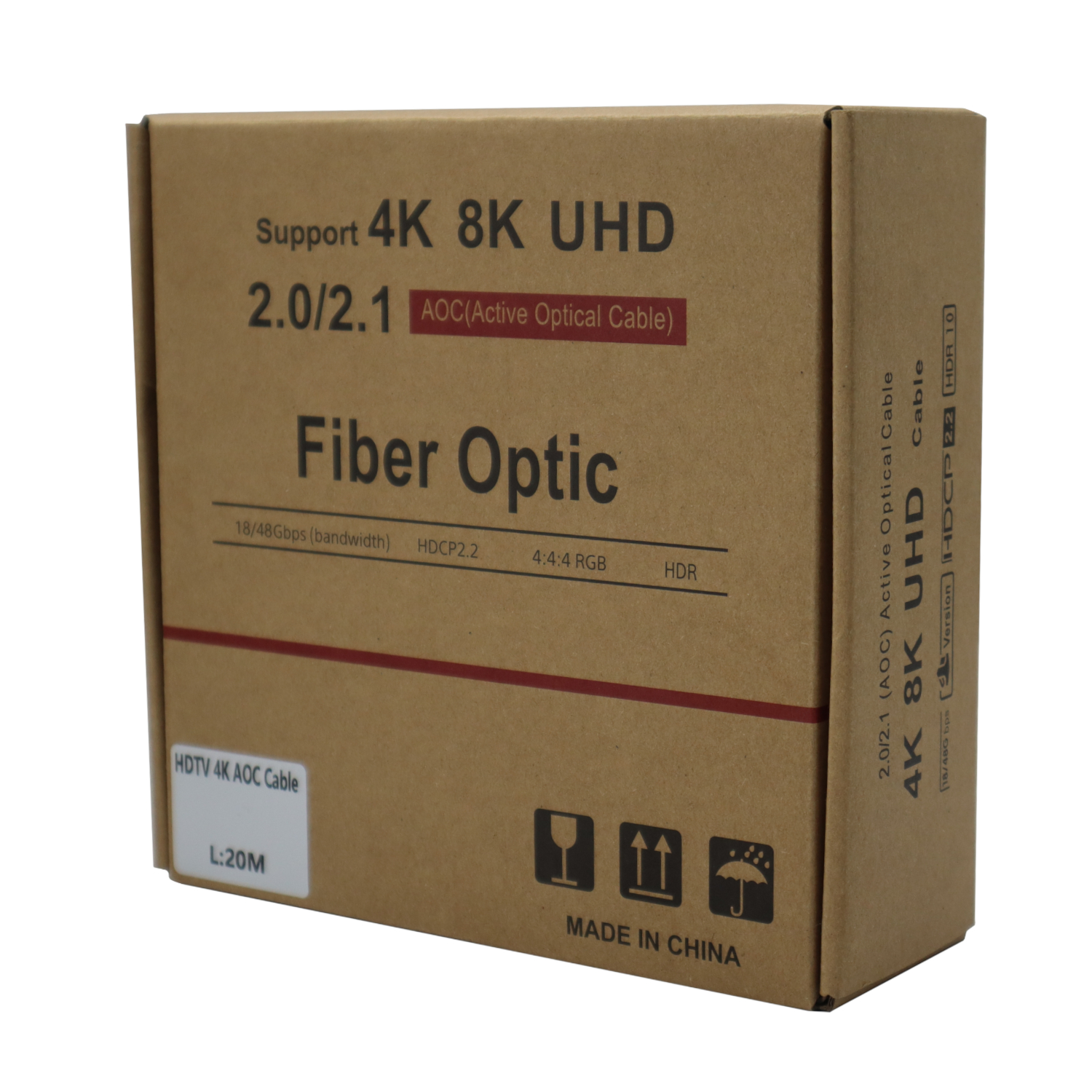 GCPHHA20_wr_02 GIZZU 4K Active fibre Optic HDMI Cable 20m