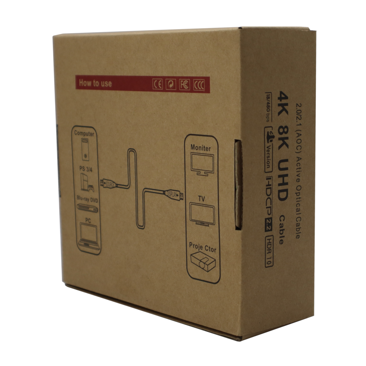 GCPHHA20_wr_03 GIZZU 4K Active fibre Optic HDMI Cable 20m
