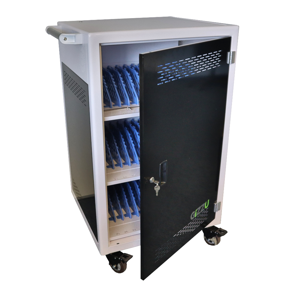 GCT36TC_wr_01 Gizzu 36 Bay Type-C Storage Charging Trolley for 15.6" Laptops
