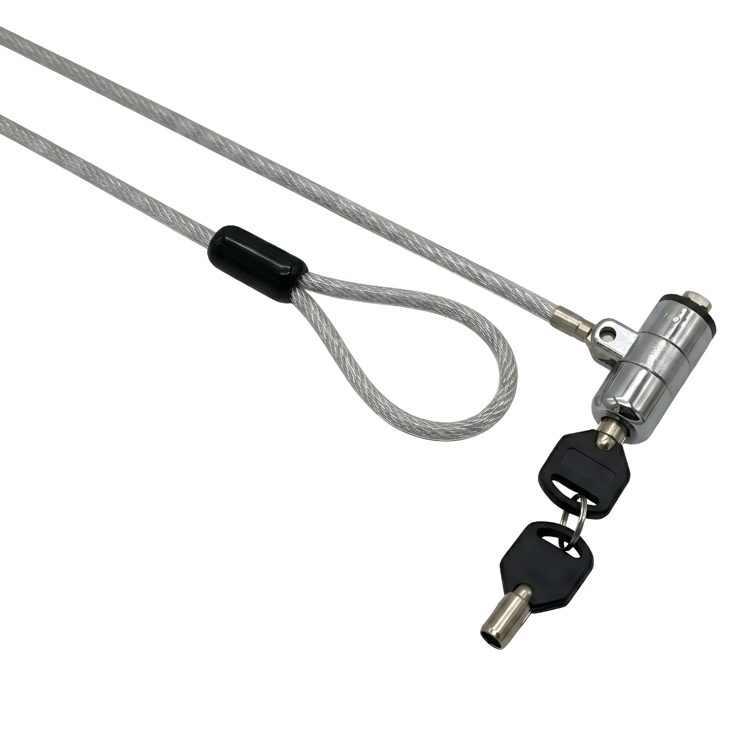 GCTKLMK_GIZZU-1.8m-T-Bar-Laptop-Cable-Lock-Master-Key-Compatible-Silver_wr_01a GIZZU 1.8m T-Bar Laptop Cable Lock Master Key Compatible