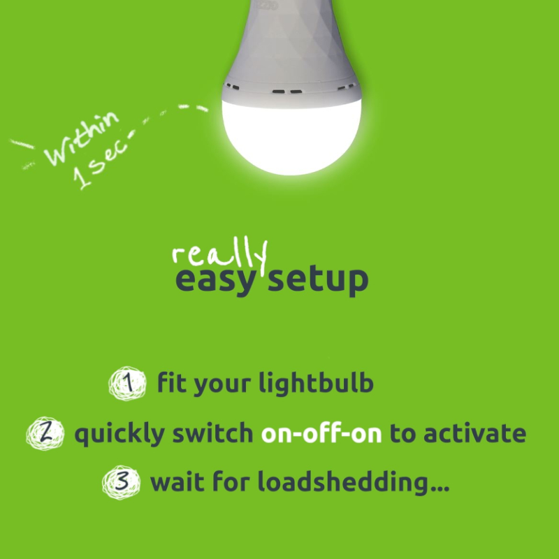 GEB3WGU10_wr_02a Gizzu Everglow Rechargeable Warm White Emergency Downlight Bulb