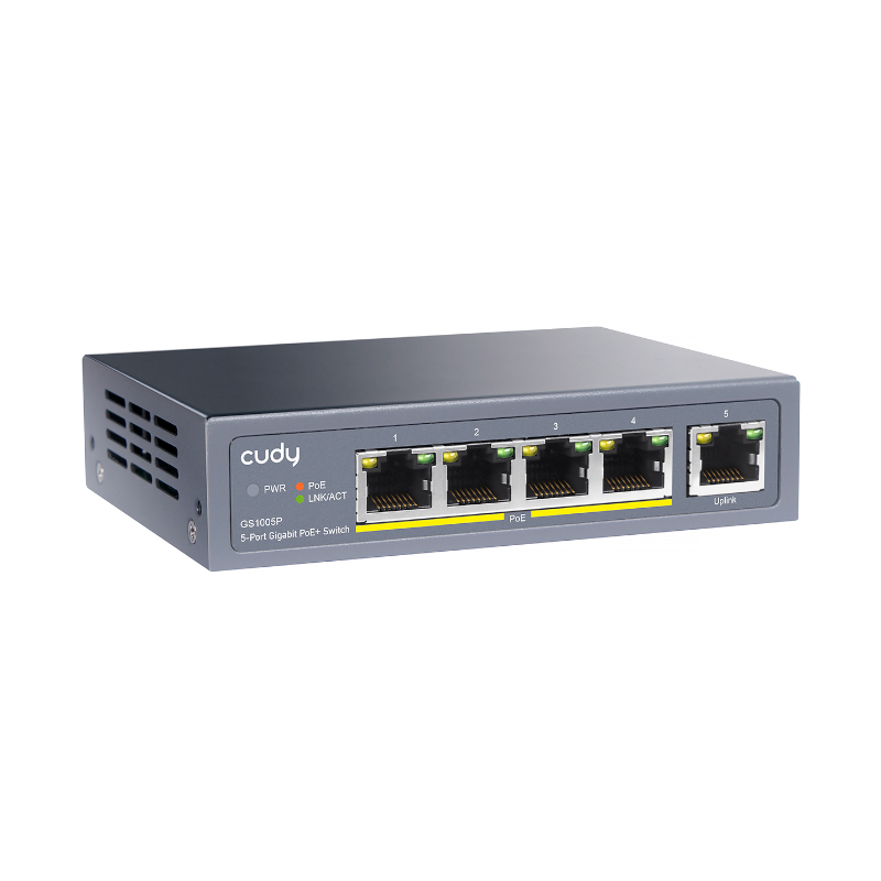 GS1005P_wr_04 Cudy 5-Port Gigabit PoE+ Unmanaged Switch