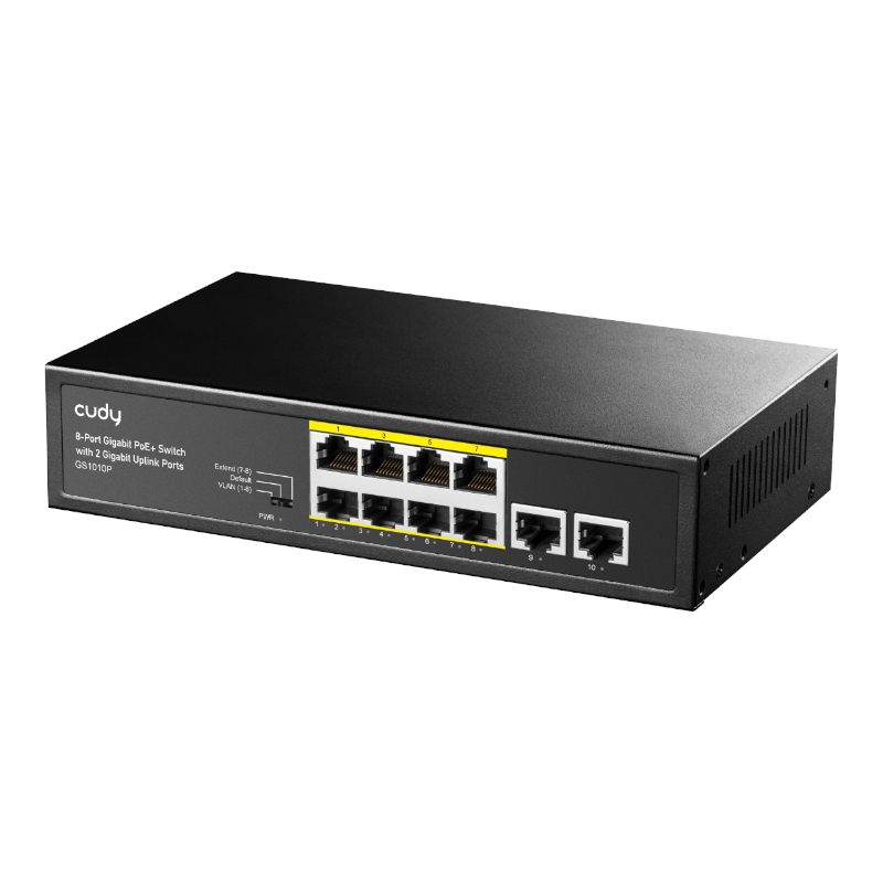 GS1010PE_wr_02 Cudy 8-Port Gigabit PoE+ Unmanaged Switch
