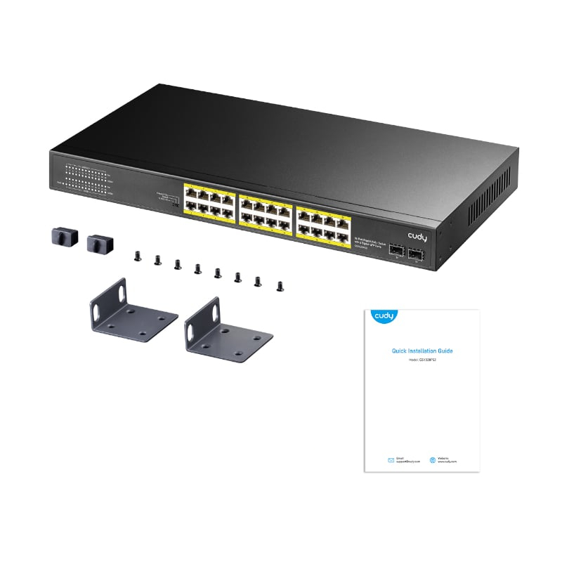 GS1028PS2_wr_04-1 Cudy 24-Port Gigabit PoE+ Unmanaged Switch
