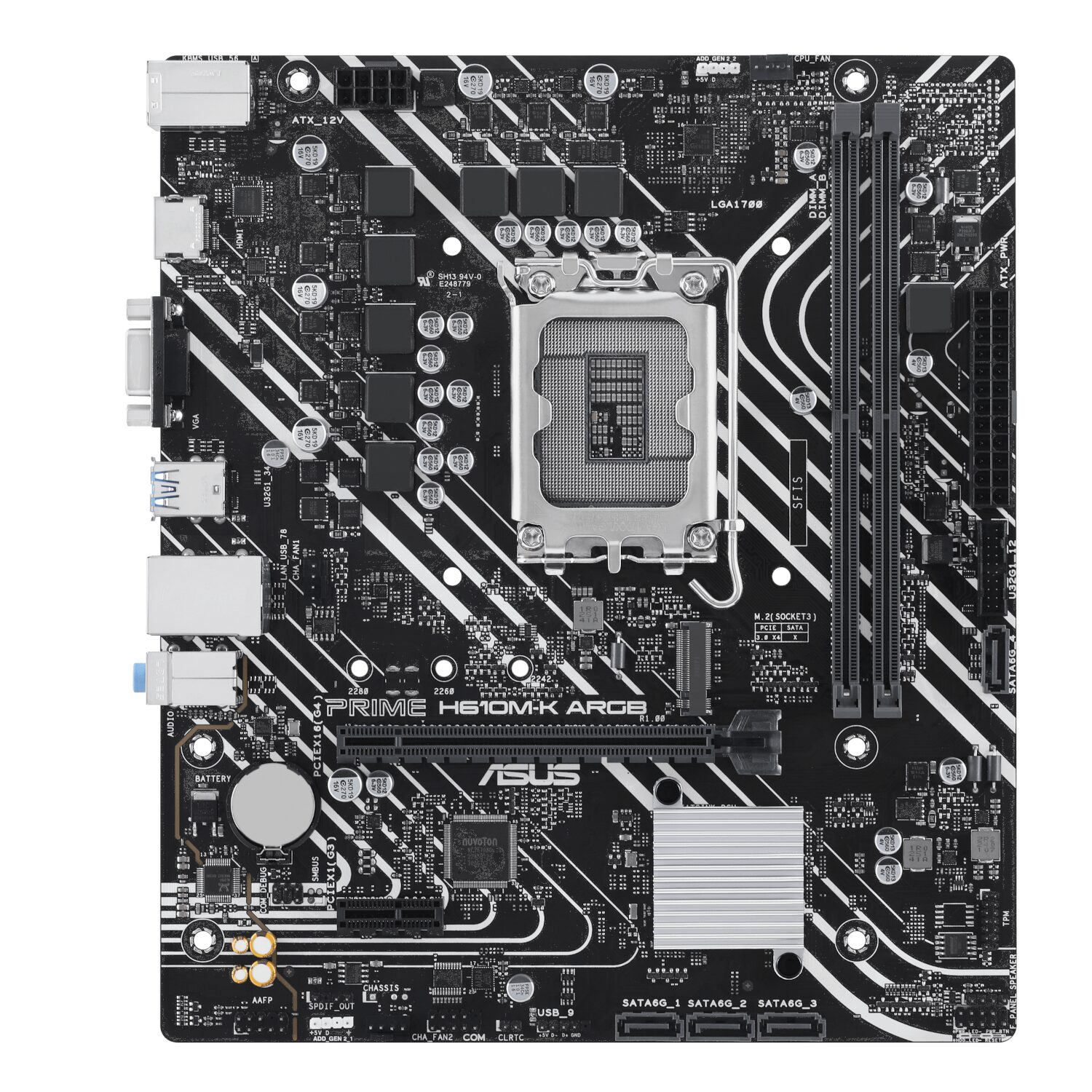 H610M-R-D5-WR-02 Asus PRIME H610M-R DDR5 LGA1700 Micro-ATX Motherboard