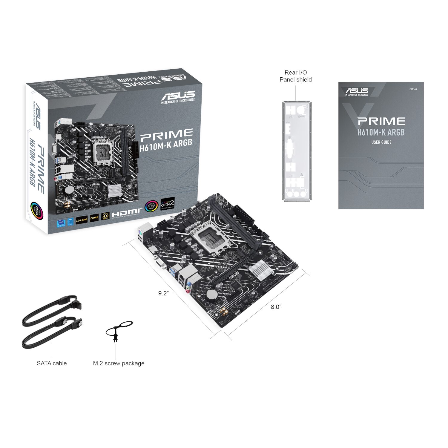 H610M-R-D5-WR-07 Asus PRIME H610M-R DDR5 LGA1700 Micro-ATX Motherboard