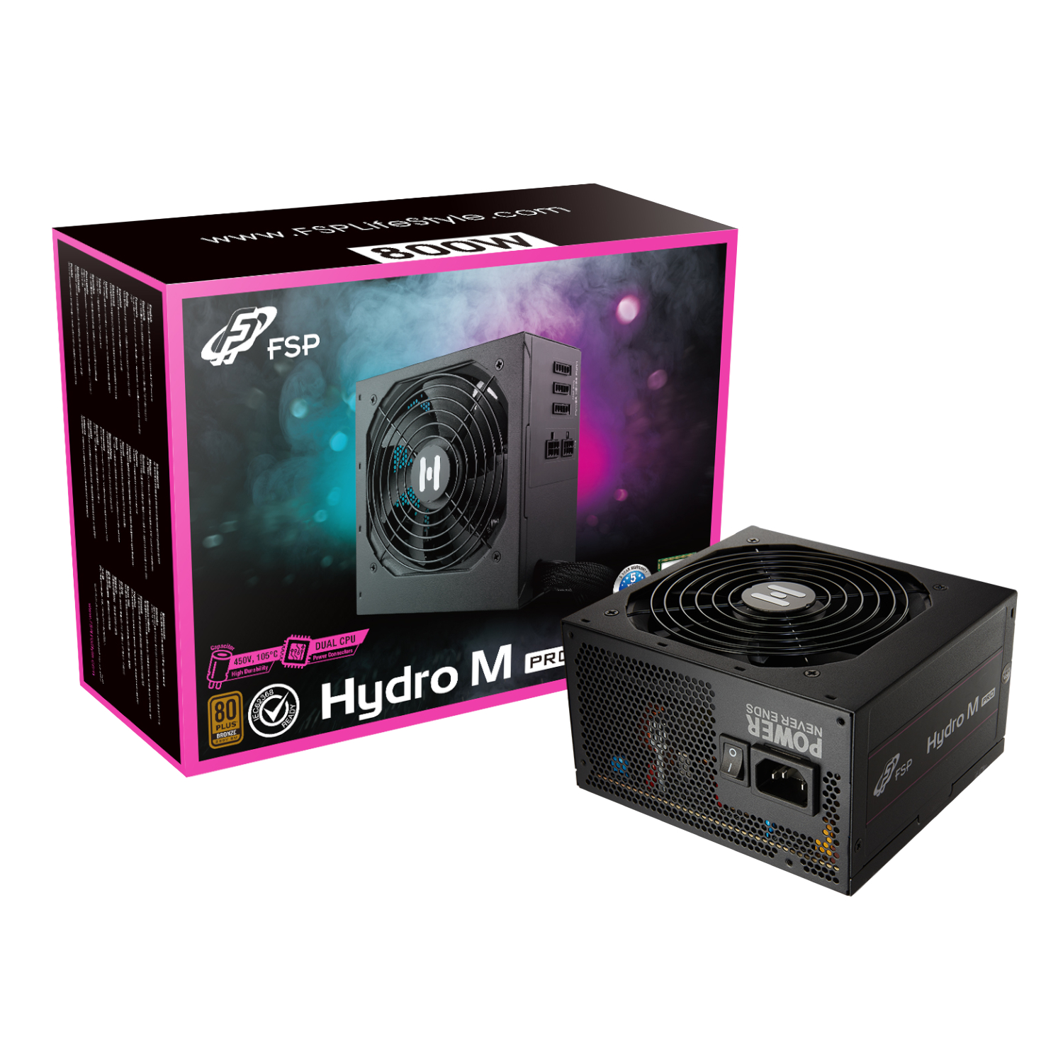 HP2-800MGEN5_FSP-Hyrdo-M-Pro-800W-80PLUS-Bronze-Gen5-Semi-modular-Power-Supply_wr_01a FSP Hydro M Pro 800W 80PLUS Bronze Gen5 Semi-modular Power Supply