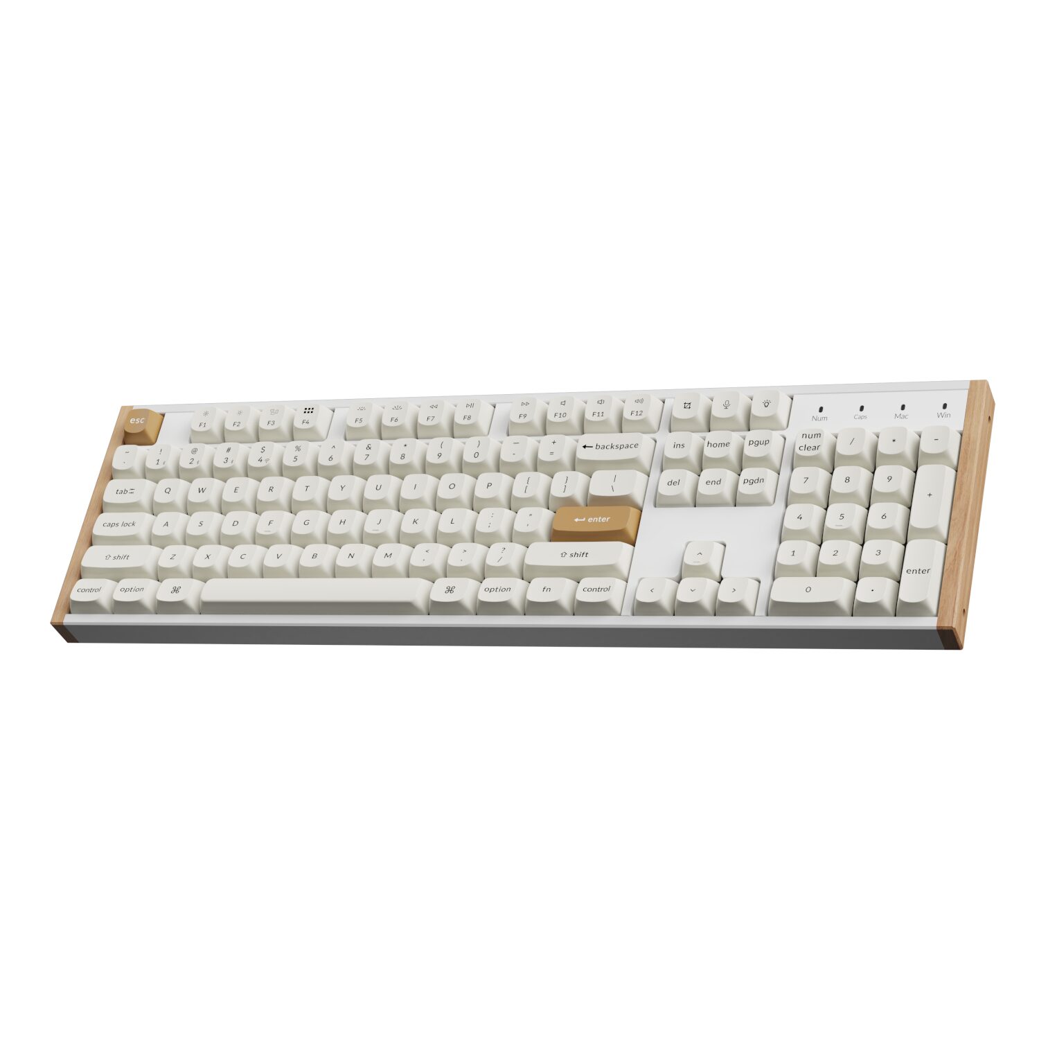 K10H-Q1_Keychron_K10_HE_100_Hot-Swap_Gateron_Dbl_wr_04 Keychron K10 HE Special Edition Full-size Hot-Swap Gateron Dbl-Rail Nebula Switch RGB Wireless Keyboard - White (Wood + Al)