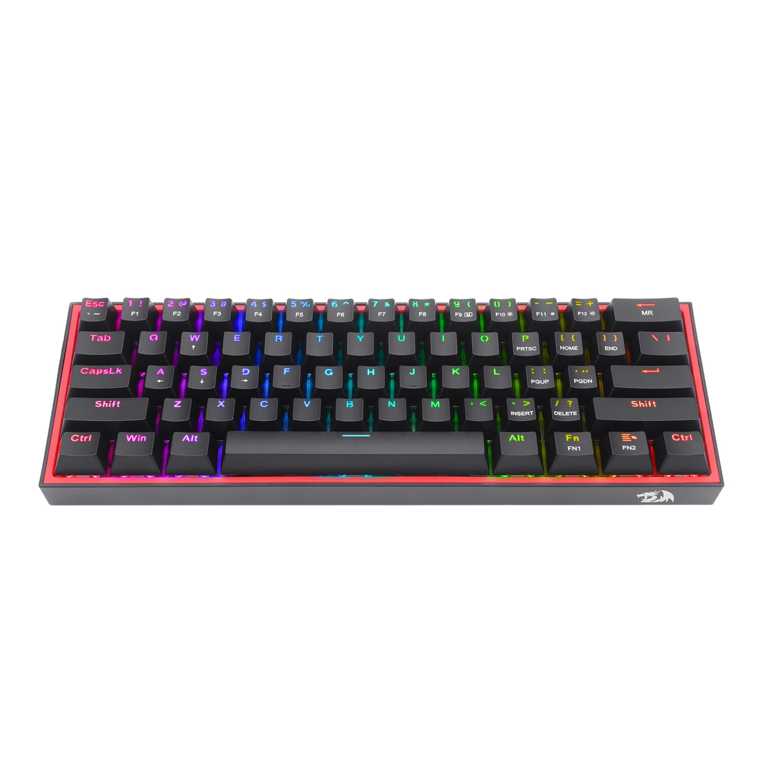 K617-RGB-WR-01-1 Redragon K616 FIZZ Pro 61-Key RGB Mechanical Gaming Keyboard – Black (60%, RGB, Wireless/Wired, Hot-Swappable)