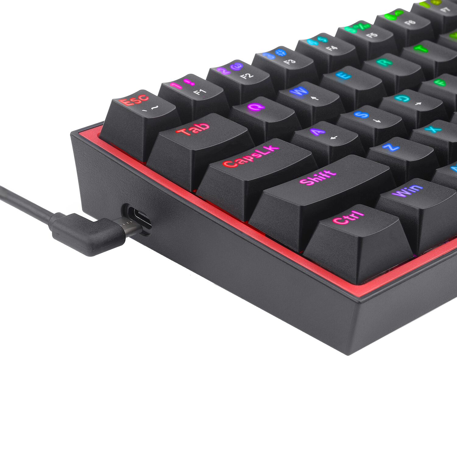 K617-RGB-WR-03-1 Redragon K616 FIZZ Pro 61-Key RGB Mechanical Gaming Keyboard – Black (60%, RGB, Wireless/Wired, Hot-Swappable)