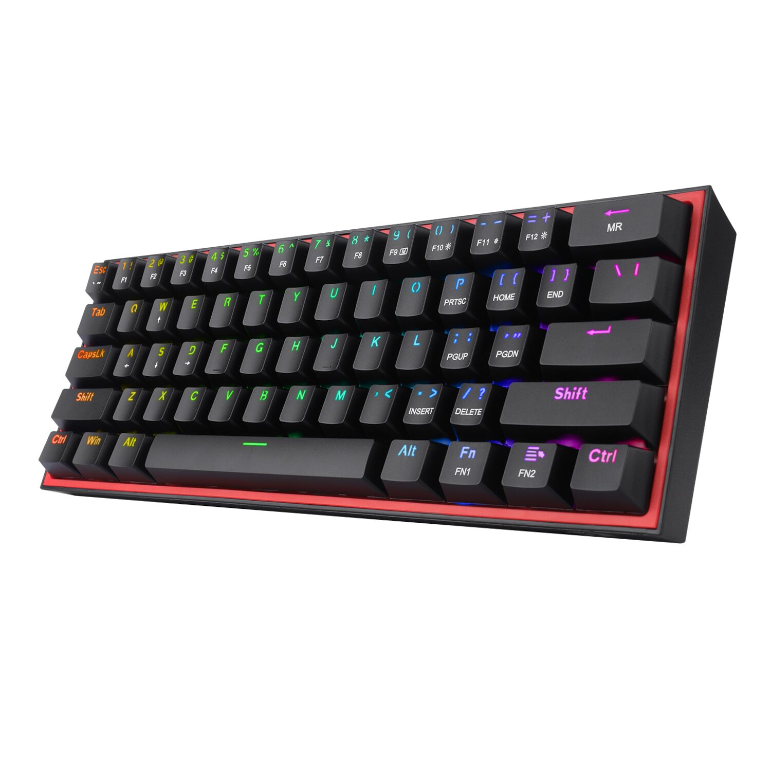 K617-RGB-WR-06-1 Redragon K616 FIZZ Pro 61-Key RGB Mechanical Gaming Keyboard – Black (60%, RGB, Wireless/Wired, Hot-Swappable)