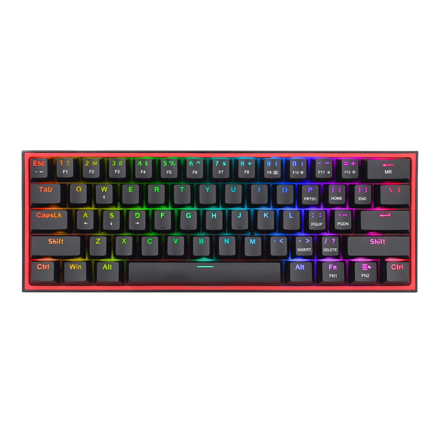 K617-RGB-WR-08 Redragon K616 FIZZ Pro 61-Key RGB Mechanical Gaming Keyboard – Black (60%, RGB, Wireless/Wired, Hot-Swappable)