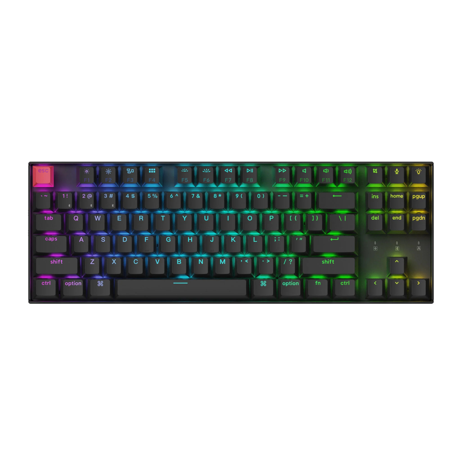 K8X-H1_Keychron-K8-QMK-80-TKL-Wireless-Mechanical-Keyboard-V2-Red-Switches-Black_wr_02a Keychron K8 QMK 80% TKL Wireless Mechanical Keyboard V2 Red Switches - Black