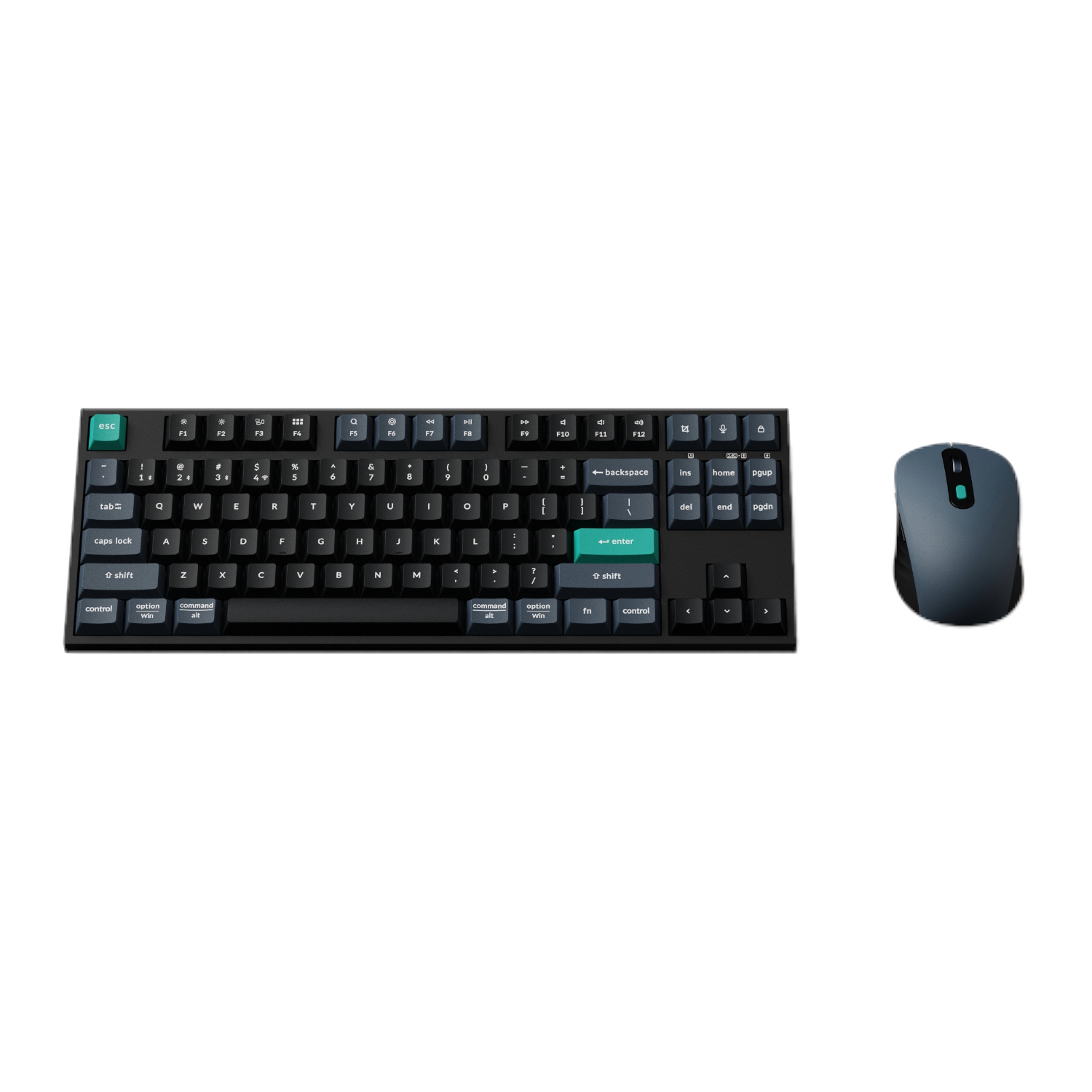 KCBD1_Keychron-B33-Wireless-Kbrd-Mse-Combo-wr_01 Keychron B33 80% TKL Wireless Keyboard and Mouse Combo – Black/Green