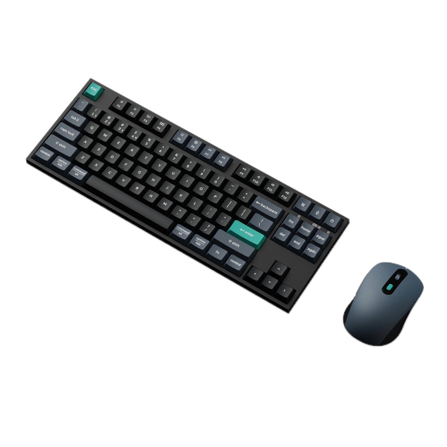 KCBD1_Keychron-B33-Wireless-Kbrd-Mse-Combo-wr_02 Keychron B33 80% TKL Wireless Keyboard and Mouse Combo – Black/Green