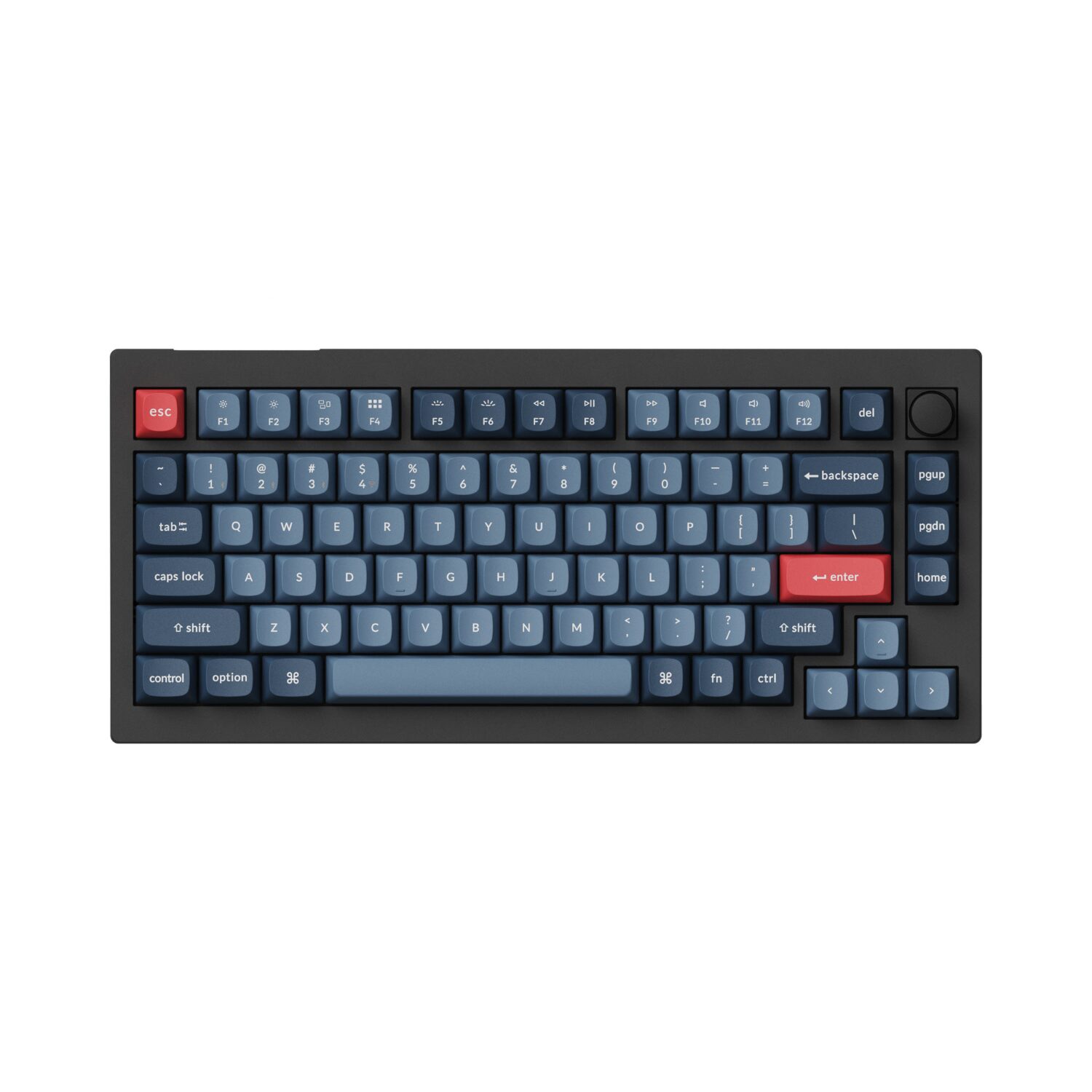KEYCHRON-V1MAX-75-RED-GATJUP-RGB-WL-KB-wr-02 Keychron V1 Max QMK/VIA Wireless Custom Mechanical Keyboard | BROWN Switches – Black