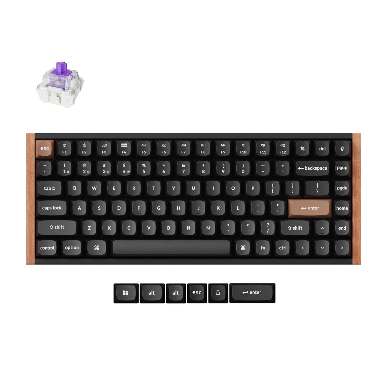 Keychron_K2H-F1_wr_01a Keychron K2 HE Wireless Special Edition Magnetic Custom Keyboard | NEBULA Switch – Black