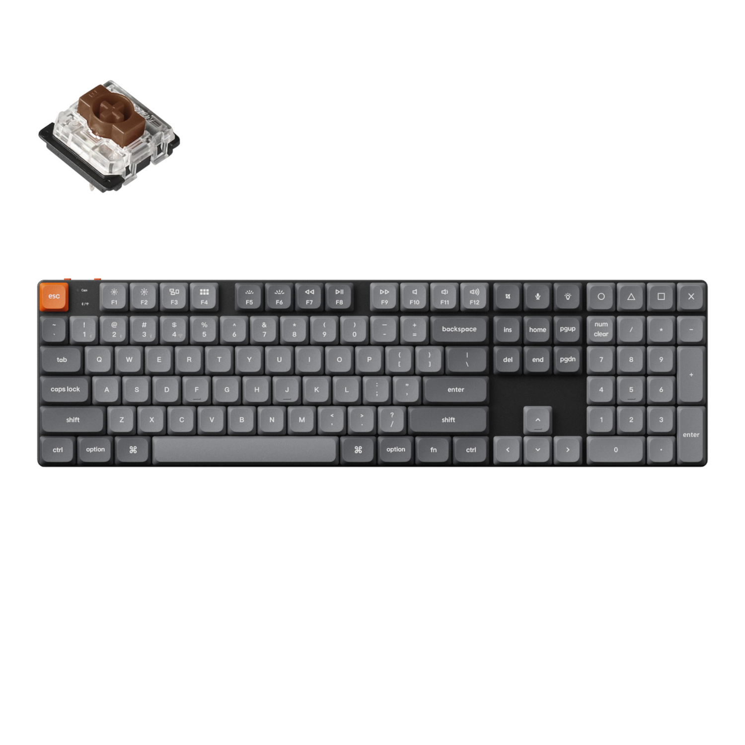 Keychron_K5M-H3_wr_01a Keychron K5 Max QMK/VIA Full-sized Wireless Custom Mechanical Keyboard | BROWN Switches