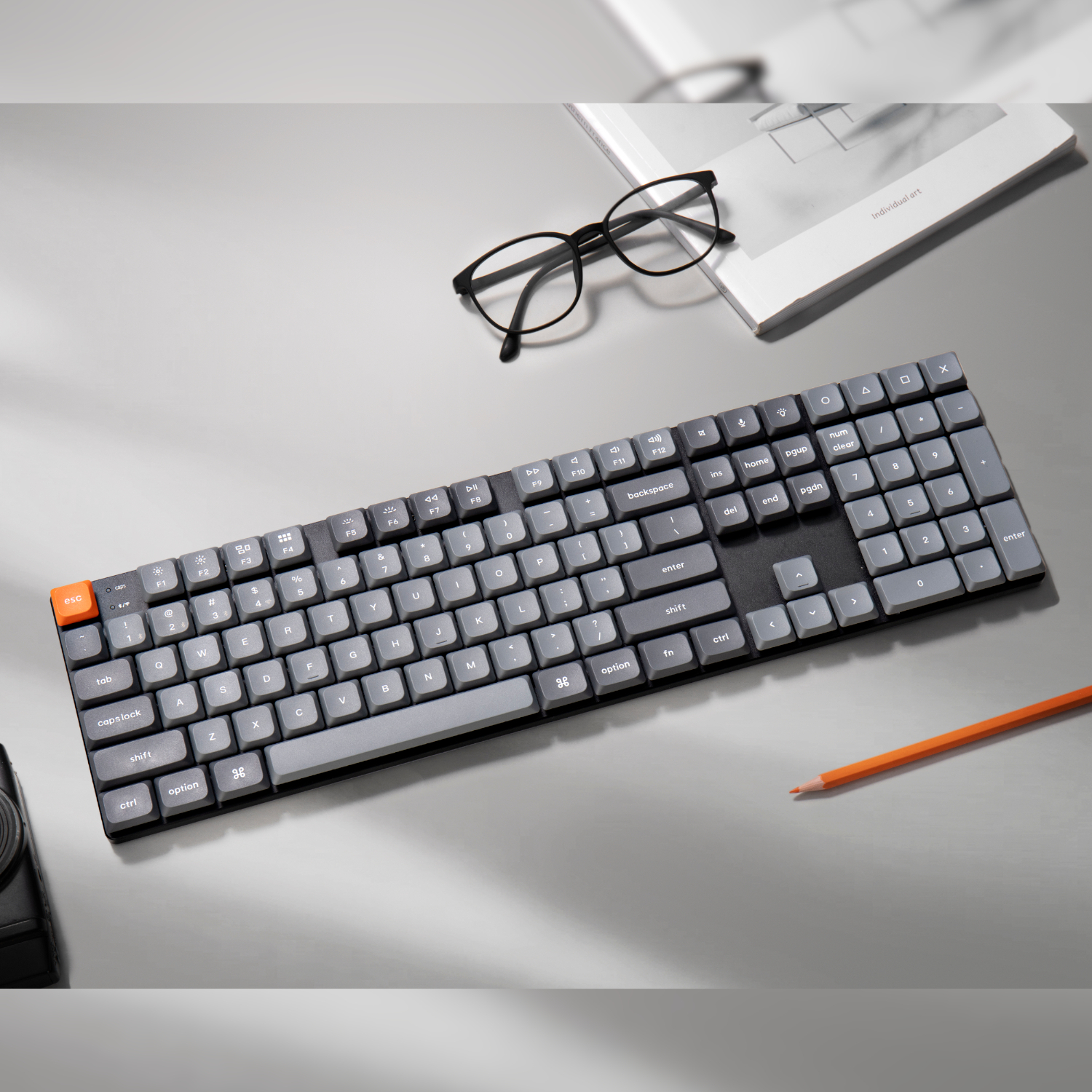 Keychron_K5M-H3_wr_03a Keychron K5 Max QMK/VIA Full-sized Wireless Custom Mechanical Keyboard | BROWN Switches