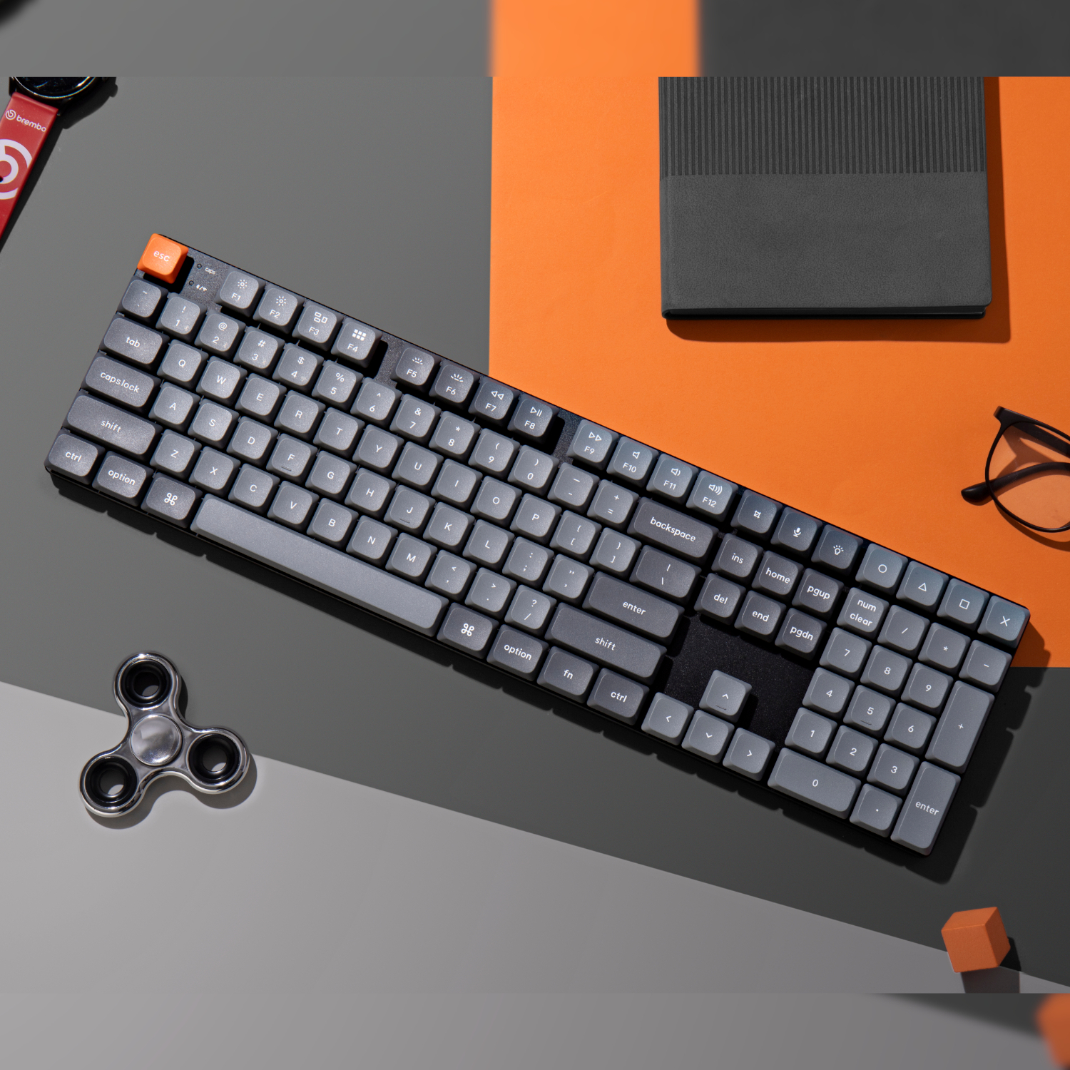Keychron_K5M-H3_wr_05a Keychron K5 Max QMK/VIA Full-sized Wireless Custom Mechanical Keyboard | BROWN Switches
