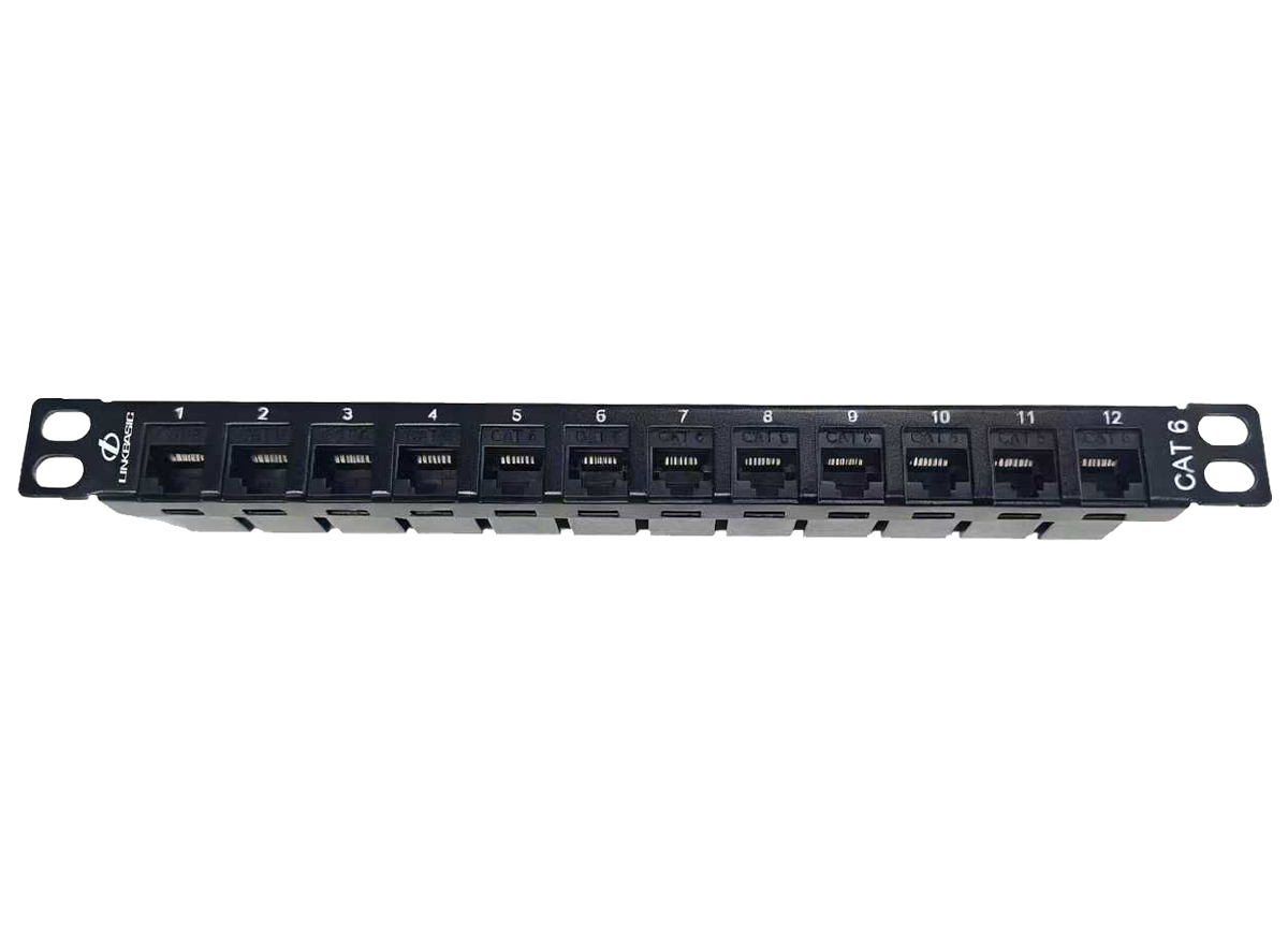 LB-PP126MR Linkbasic 12 Port Cat6 10-inch Patch Panel for Mini Rack