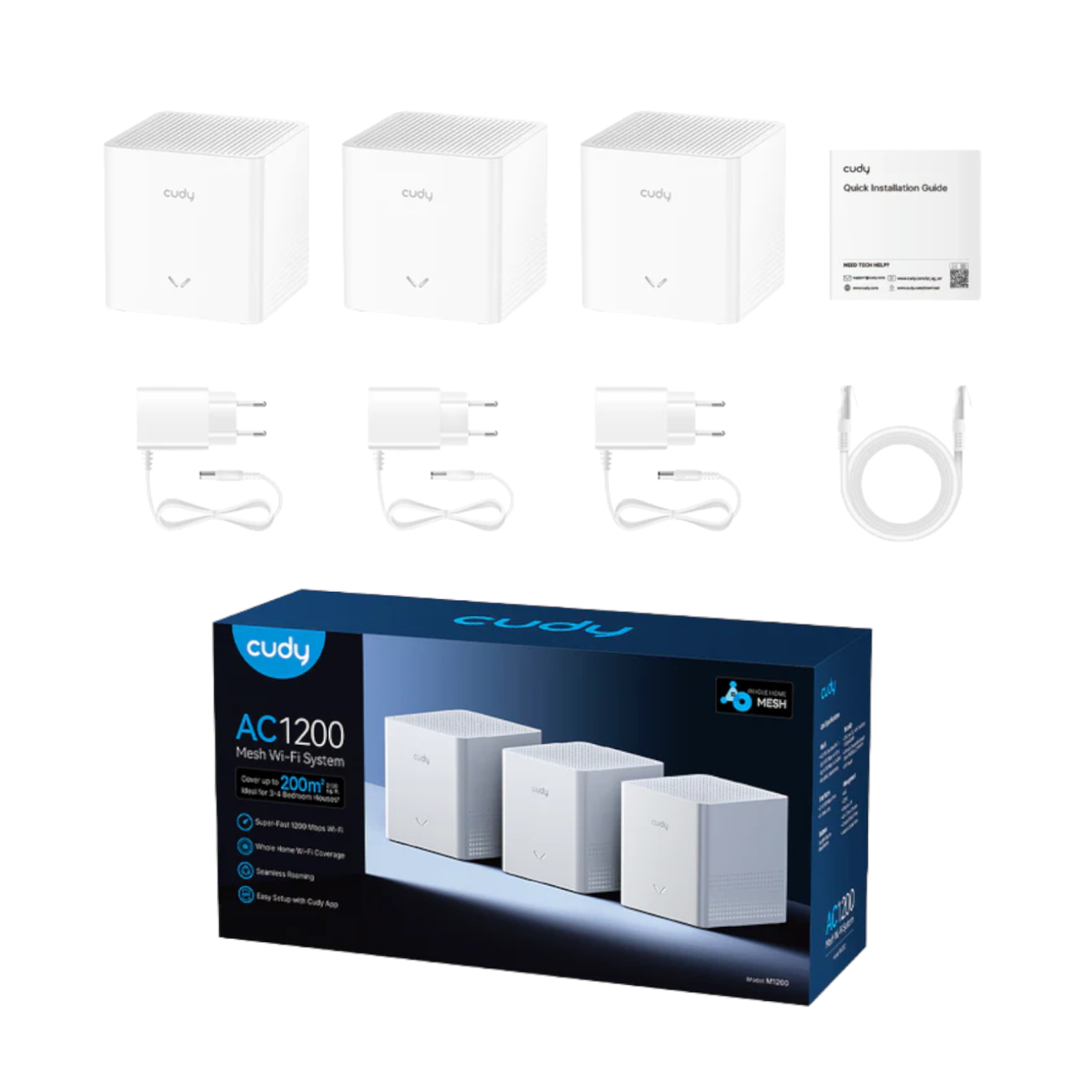 M1200-3PACK-V2_Cudy-AC1200-Mesh-System-V2-3Pack-hr04 Cudy AC1200 Mesh Wi-Fi System (V2) - 3Pack